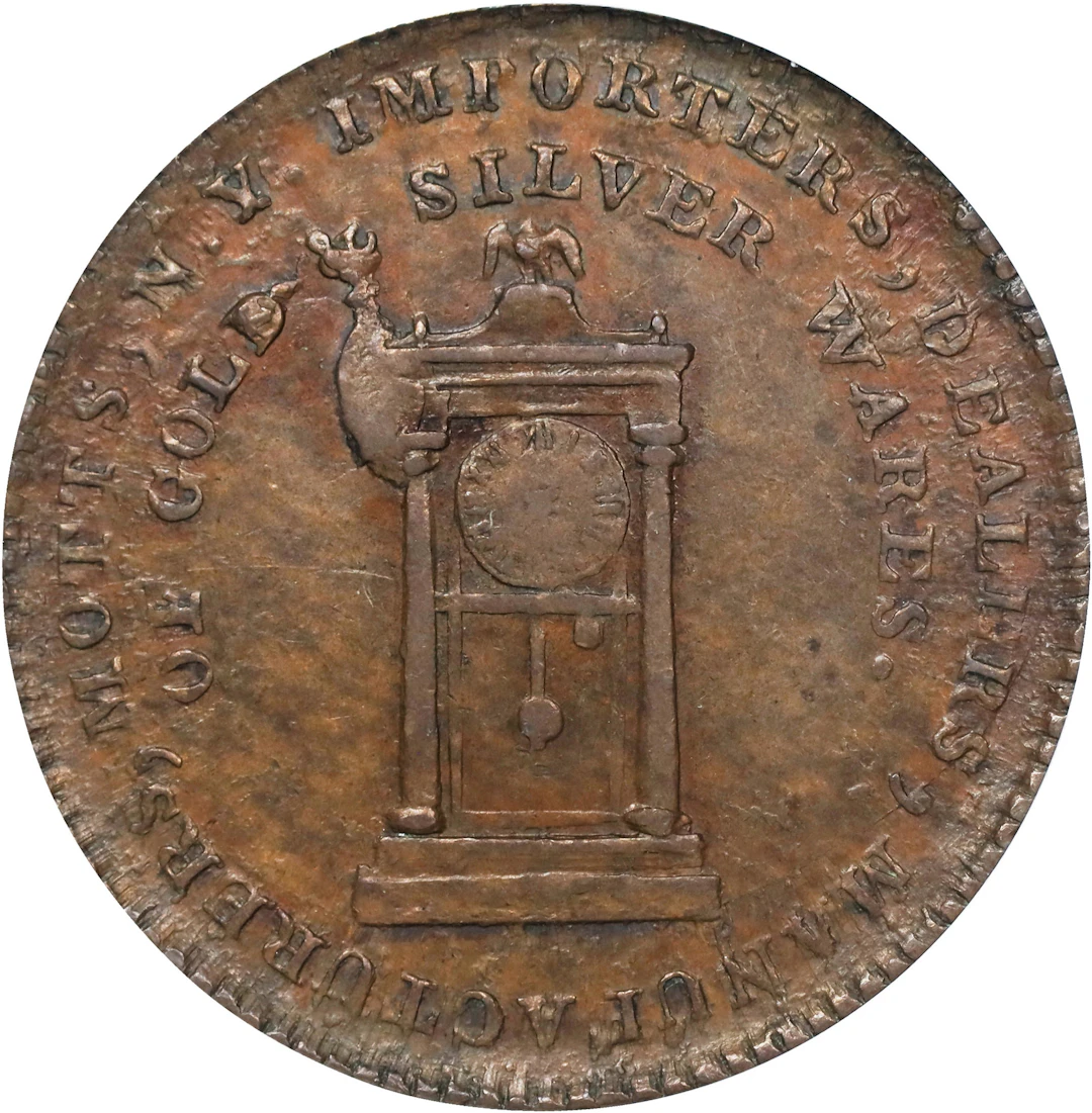 "1789" Mott Token. Rulau-E NY 610, Breen-1020. Thick Planchet. Plain