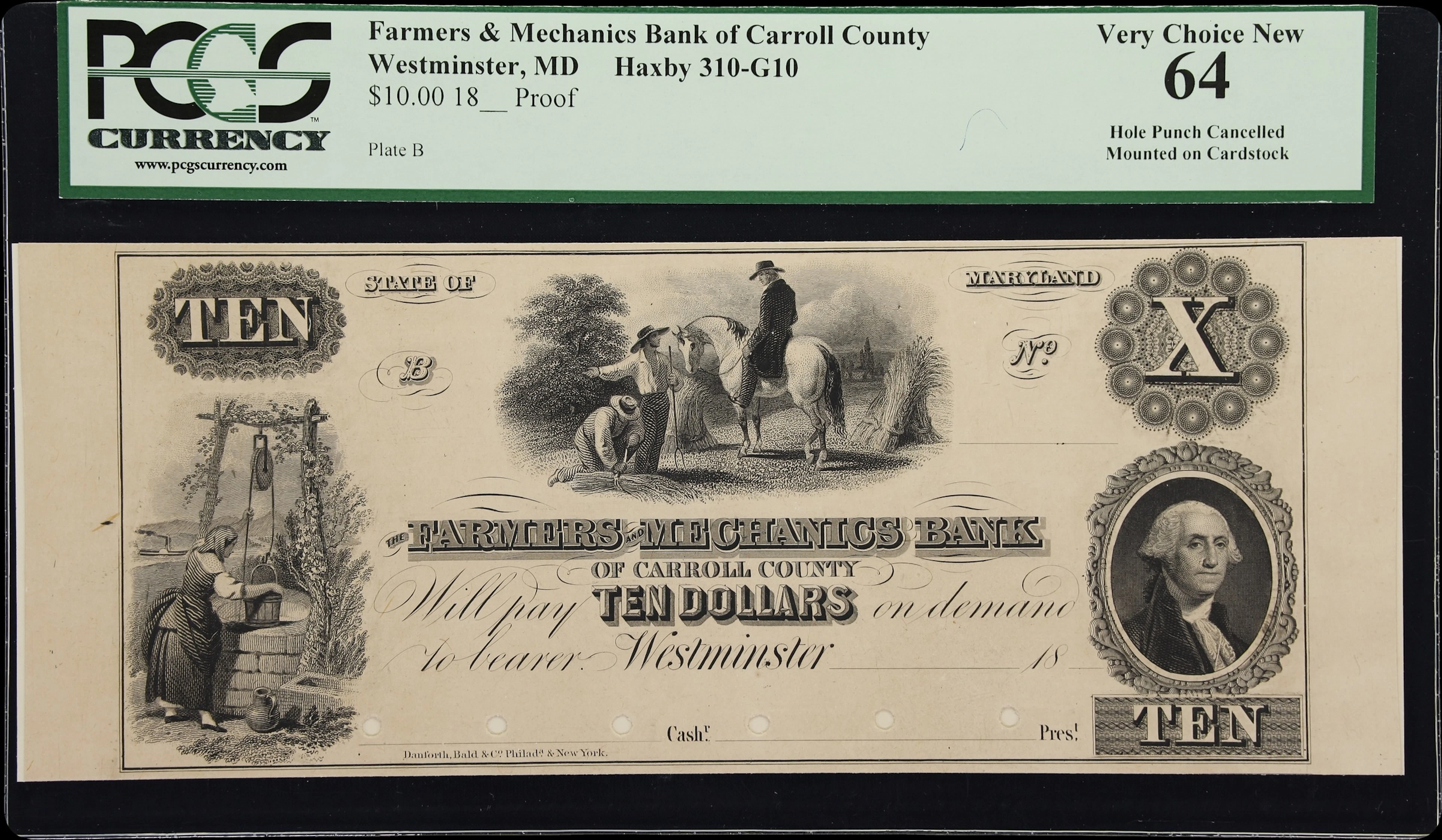 Westminster, Maryland. Farmers & Mechanics Bank of Carroll County.