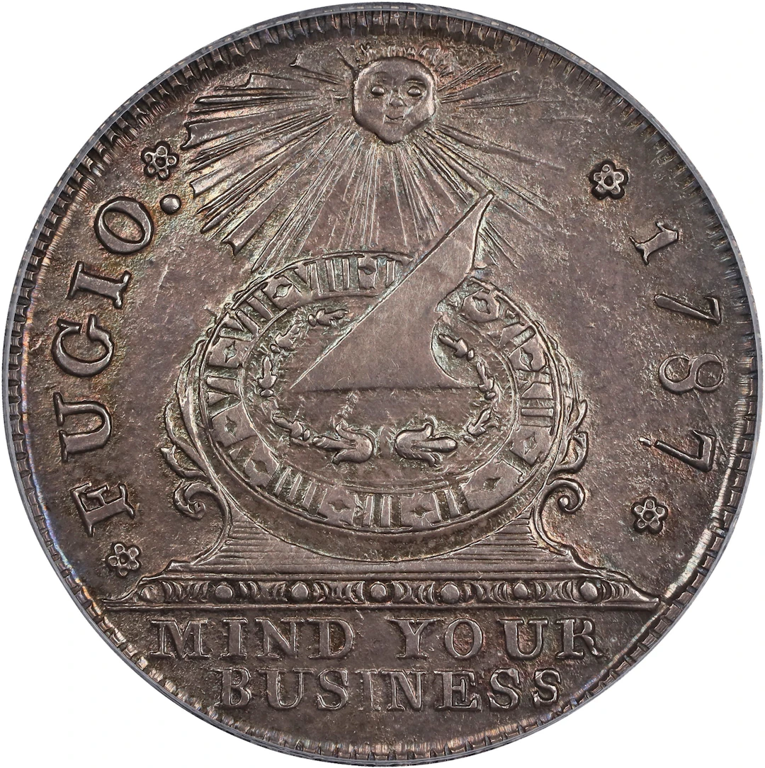 "1787" (ca. 1860) Fugio Cent. "New Haven Restrike," Horatio Rust Strike.