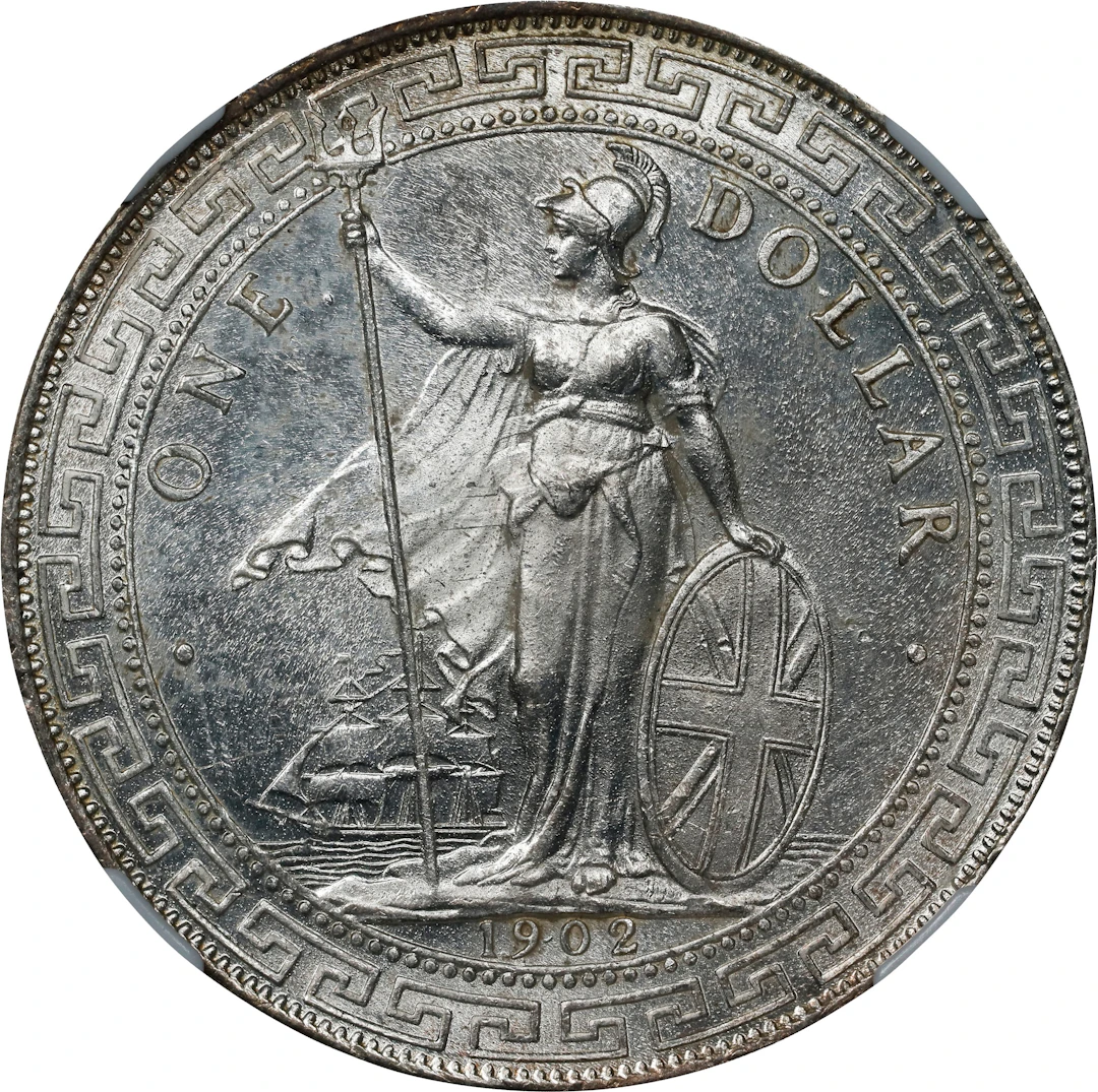 GREAT BRITAIN. Trade Dollar, 1902-B. Bombay Mint. Edward VII. NGC MS-64.