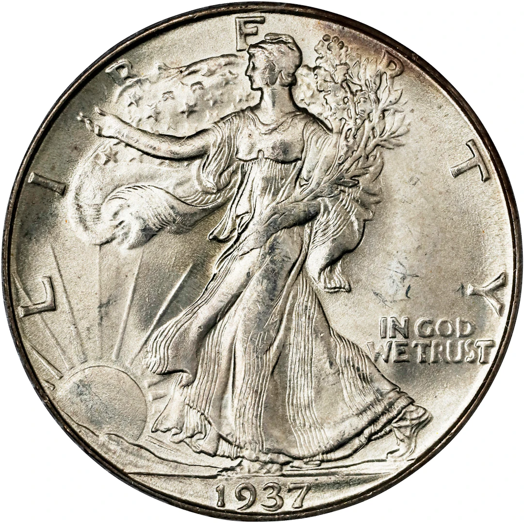 1937-D Walking Liberty Half Dollar. MS-64 (PCGS). OGH Generation 3.0.