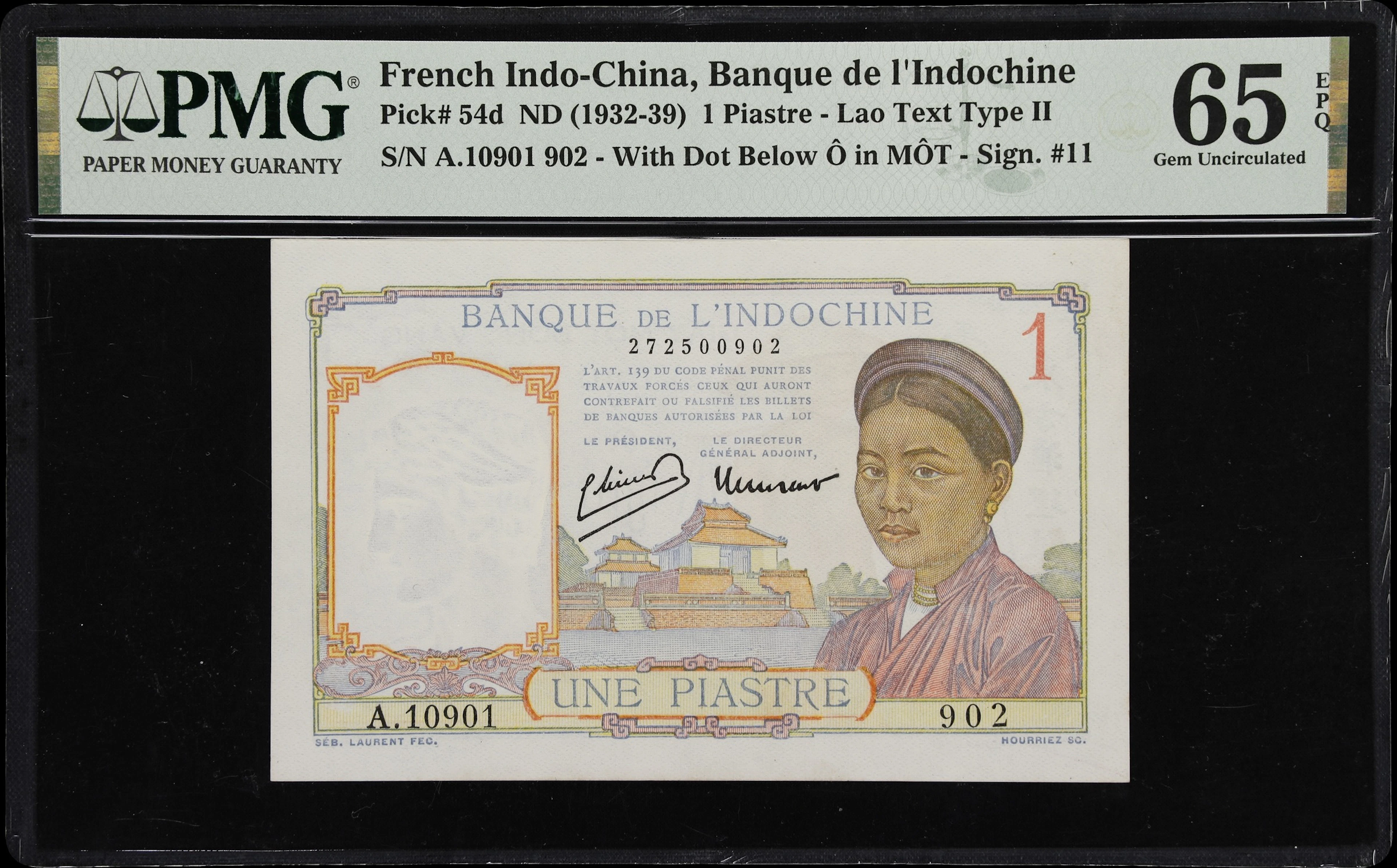 FRENCH INDO-CHINA. Lot of (3). Banque de l'Indochine & Institut d'Emission