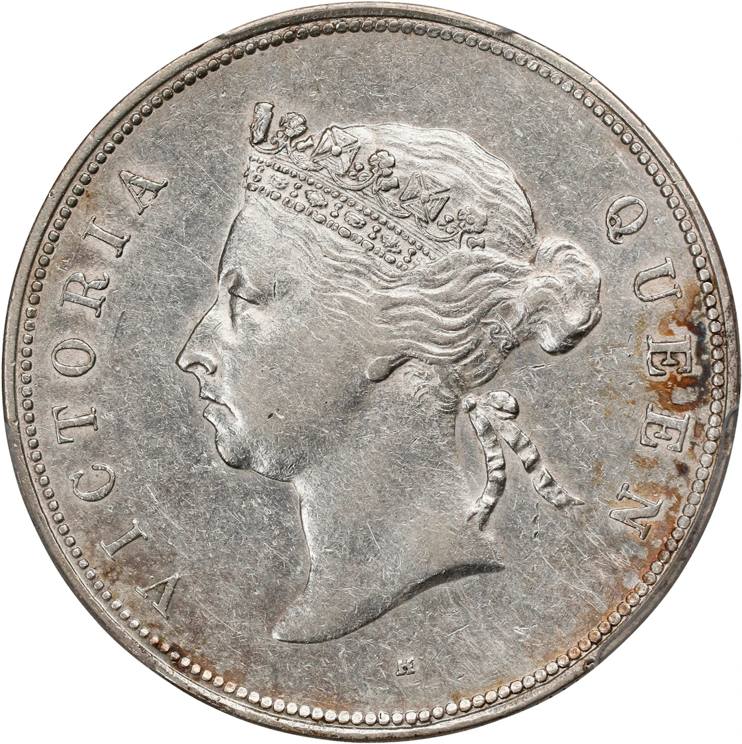 (t) HONG KONG (SAR). 50 Cents, 1891-H. Birmingham (Heaton) Mint. Victoria.