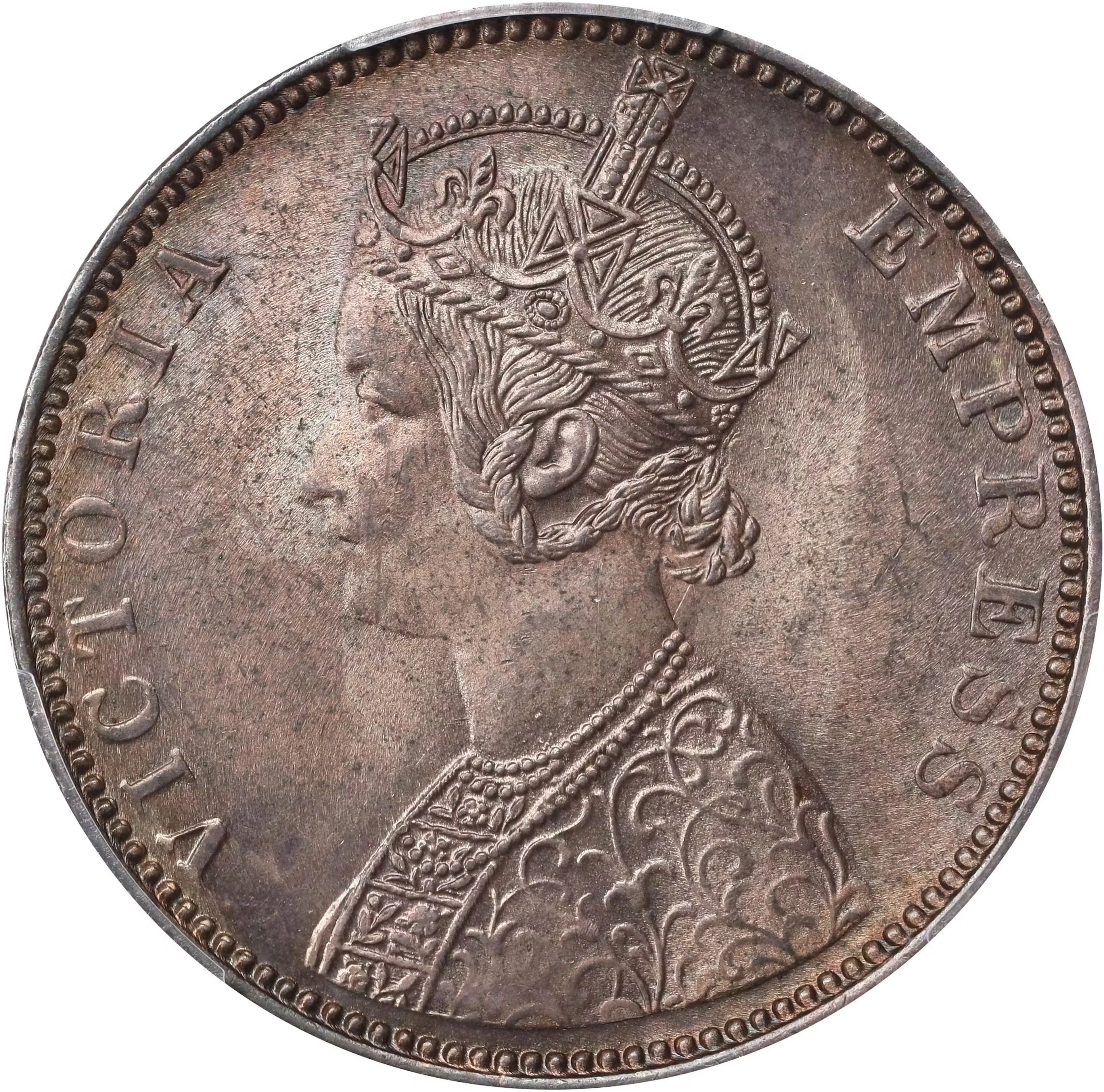 INDIA. Rupee, 1893-B. Bombay Mint. Victoria. PCGS MS-63.