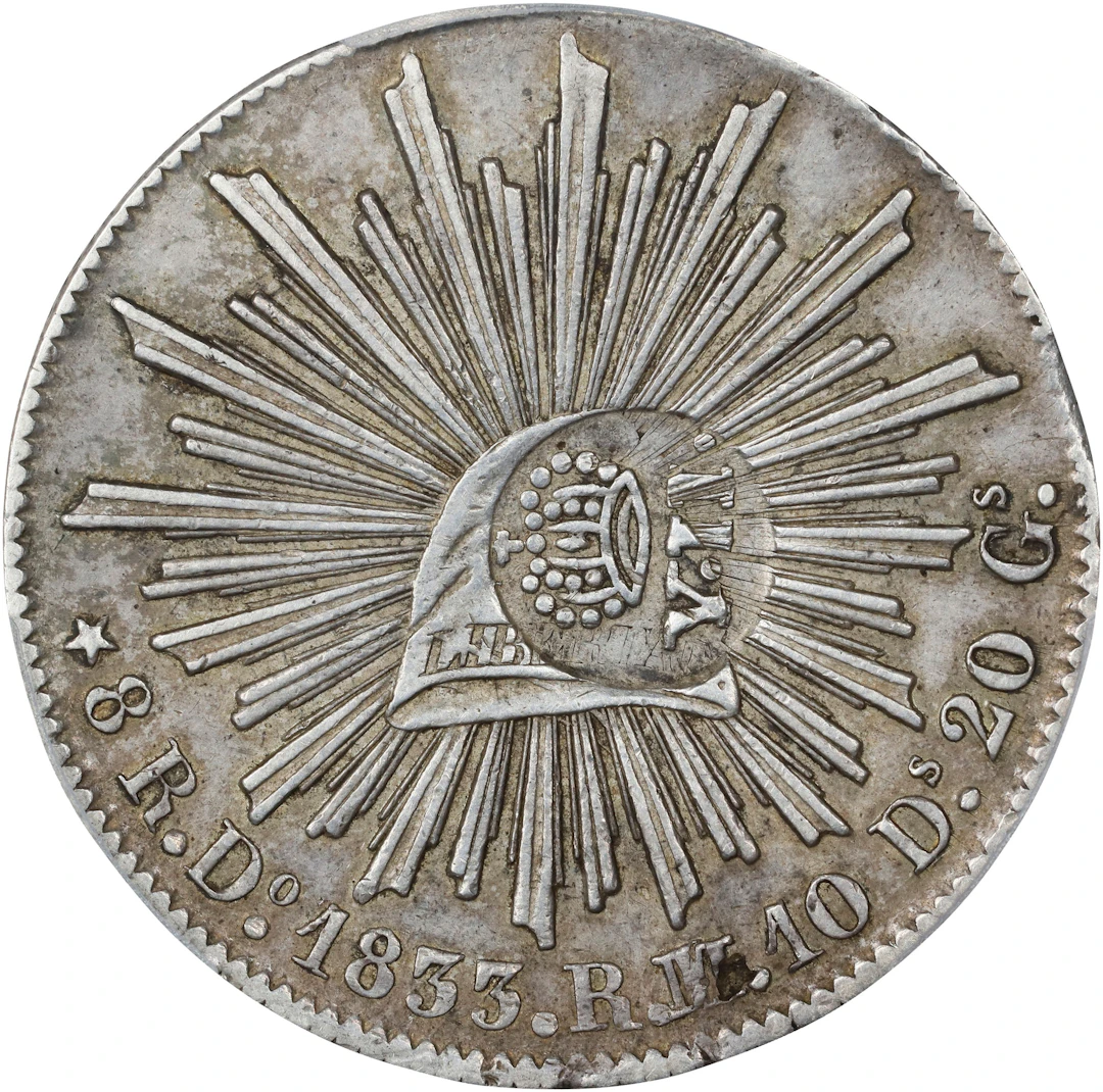 PHILIPPINES. Philippines - Mexico. 8 Reales, ND (1834-37). Manila