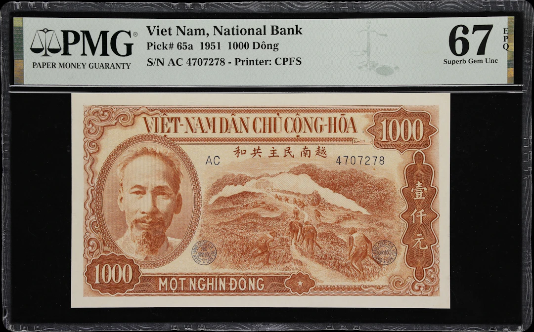 VIETNAM. National Bank of Vietnam. 1000 Dong, 1951. P-65a. PMG Superb