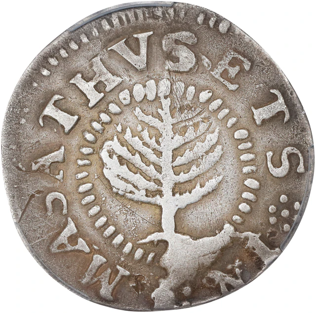 1652 Pine Tree Shilling. Small Planchet. Noe-16, Salmon 2-B, W-835.