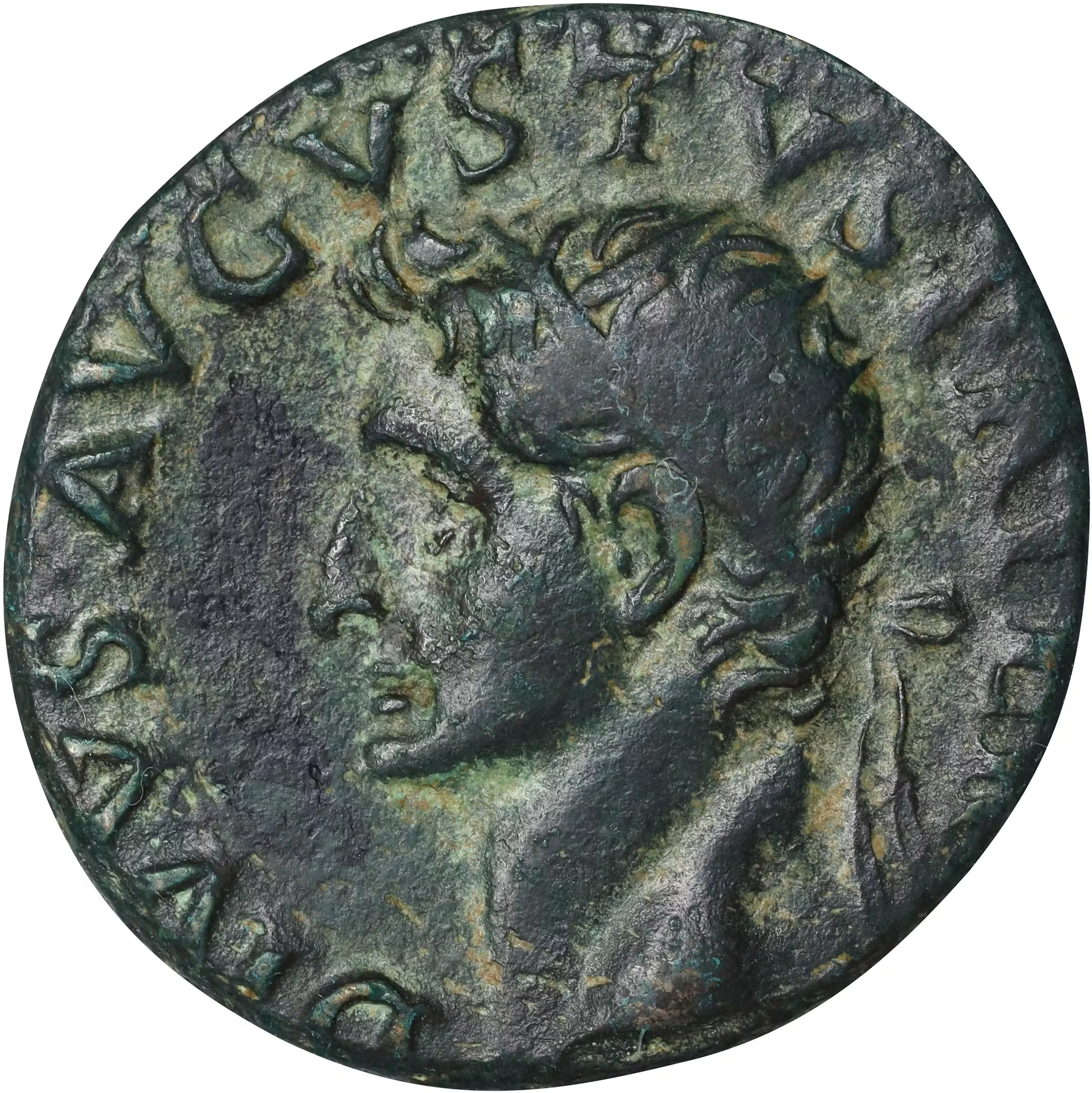 AUGUSTUS, 27 B.C.- A.D. 14. AE As (13.67 gms), Rome Mint, ca. A.D.