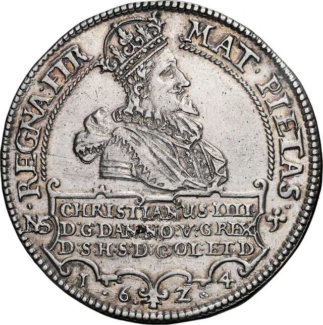 DENMARK. 2 Speciedaler, 1624. Copenhagen Mint. Christian IV. NGC AU