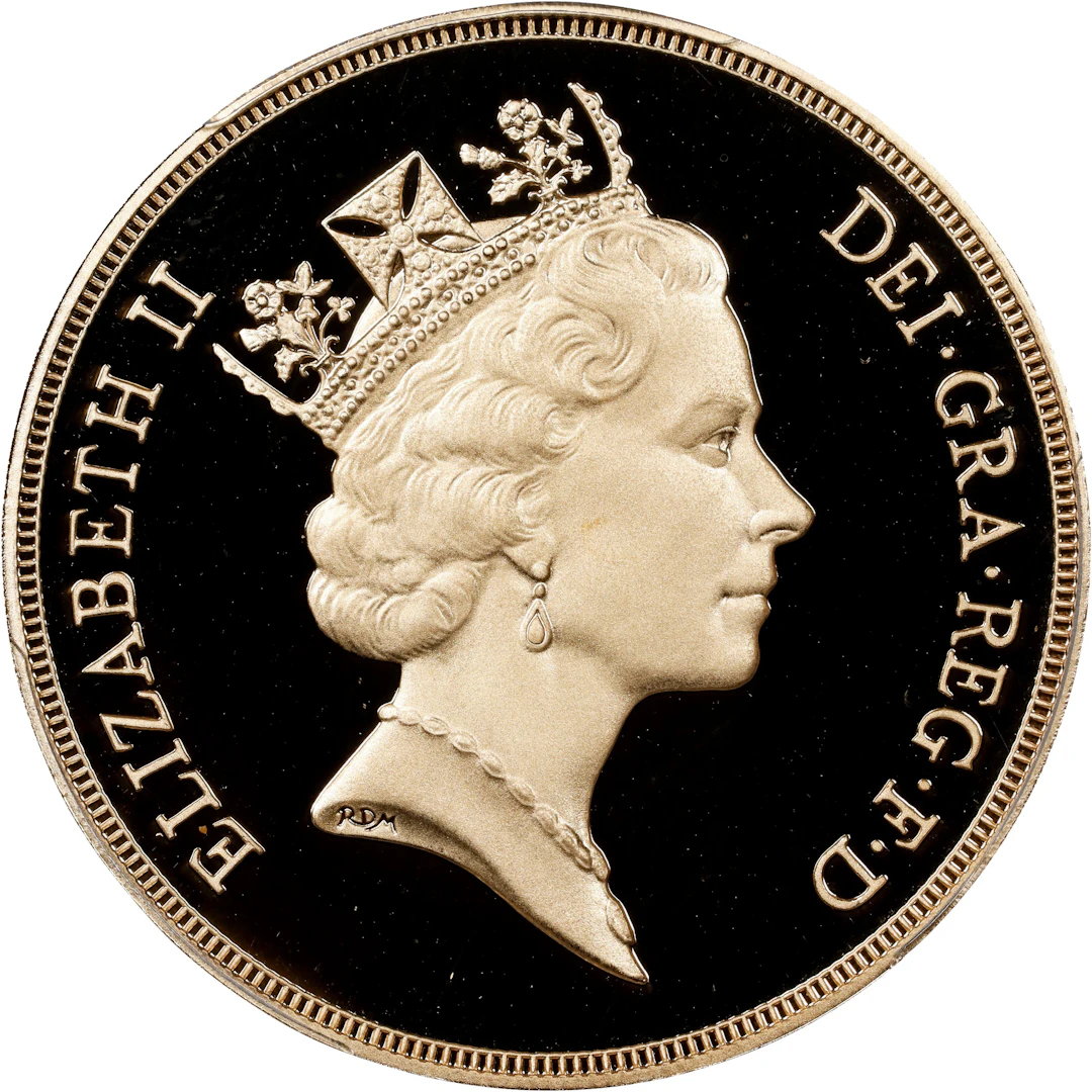 GREAT BRITAIN. 5 Pounds, 1994. Llantrisant Mint. Elizabeth II. PCGS