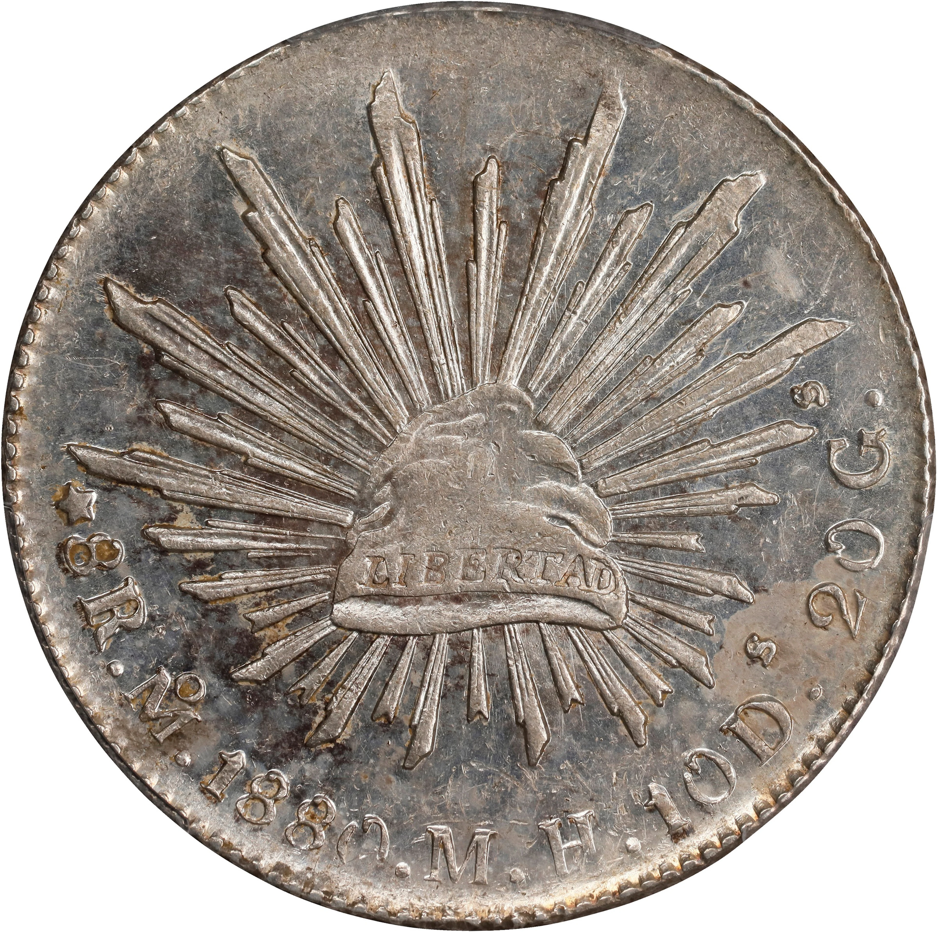 MEXICO. 8 Reales, 1880-Mo MH. Mexico City Mint. PCGS MS-63.