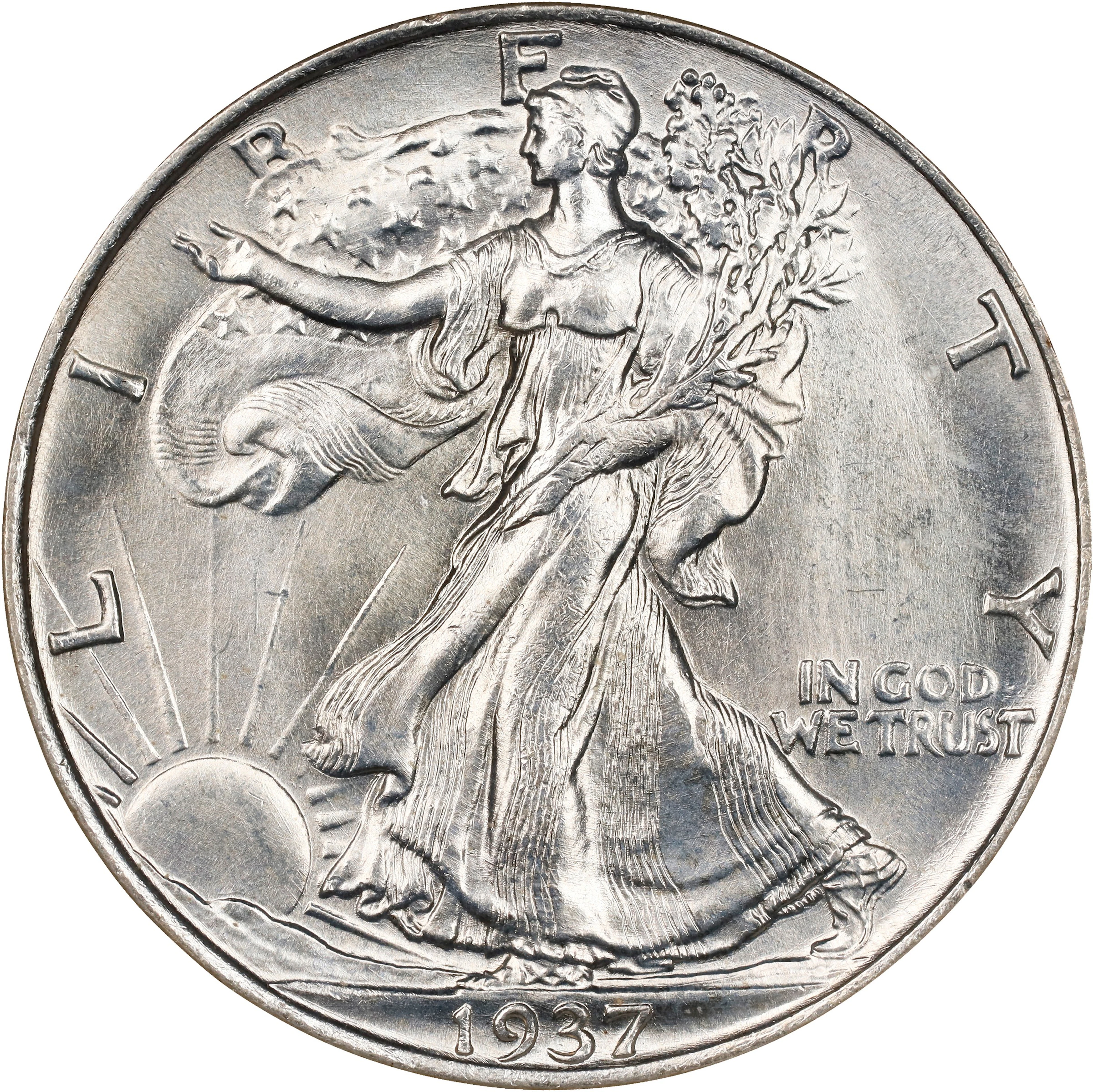 1937 Walking Liberty Half Dollar. MS-65 (NGC).