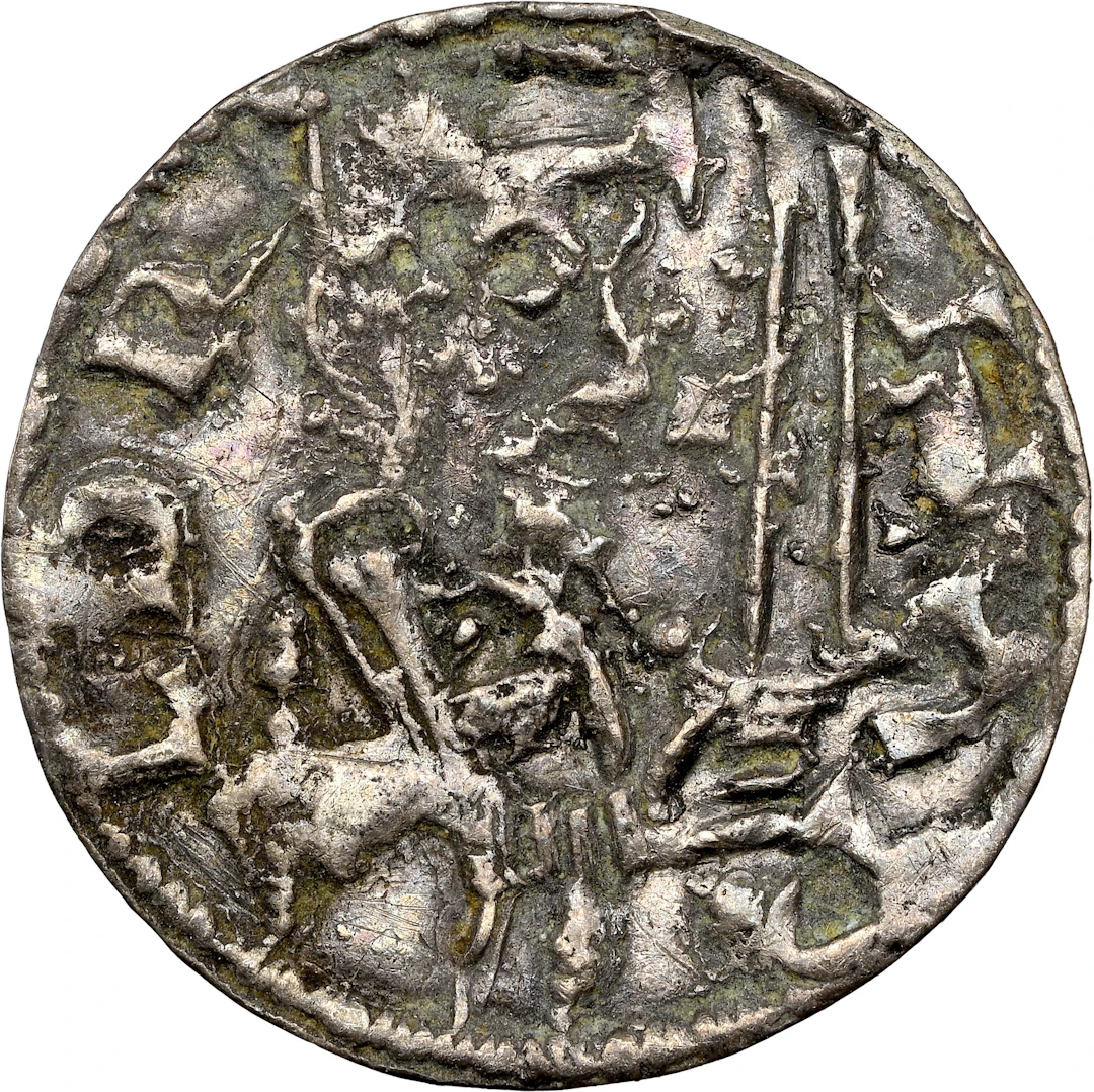 DENMARK. Penny, ND (1076-80). Roskilde Mint. Harald III Hén. NGC AU-50.