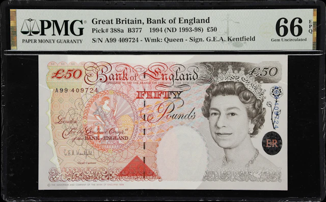 GREAT BRITAIN. Bank of England. 50 Pounds, 1994 (ND 1993-98). P-388a.