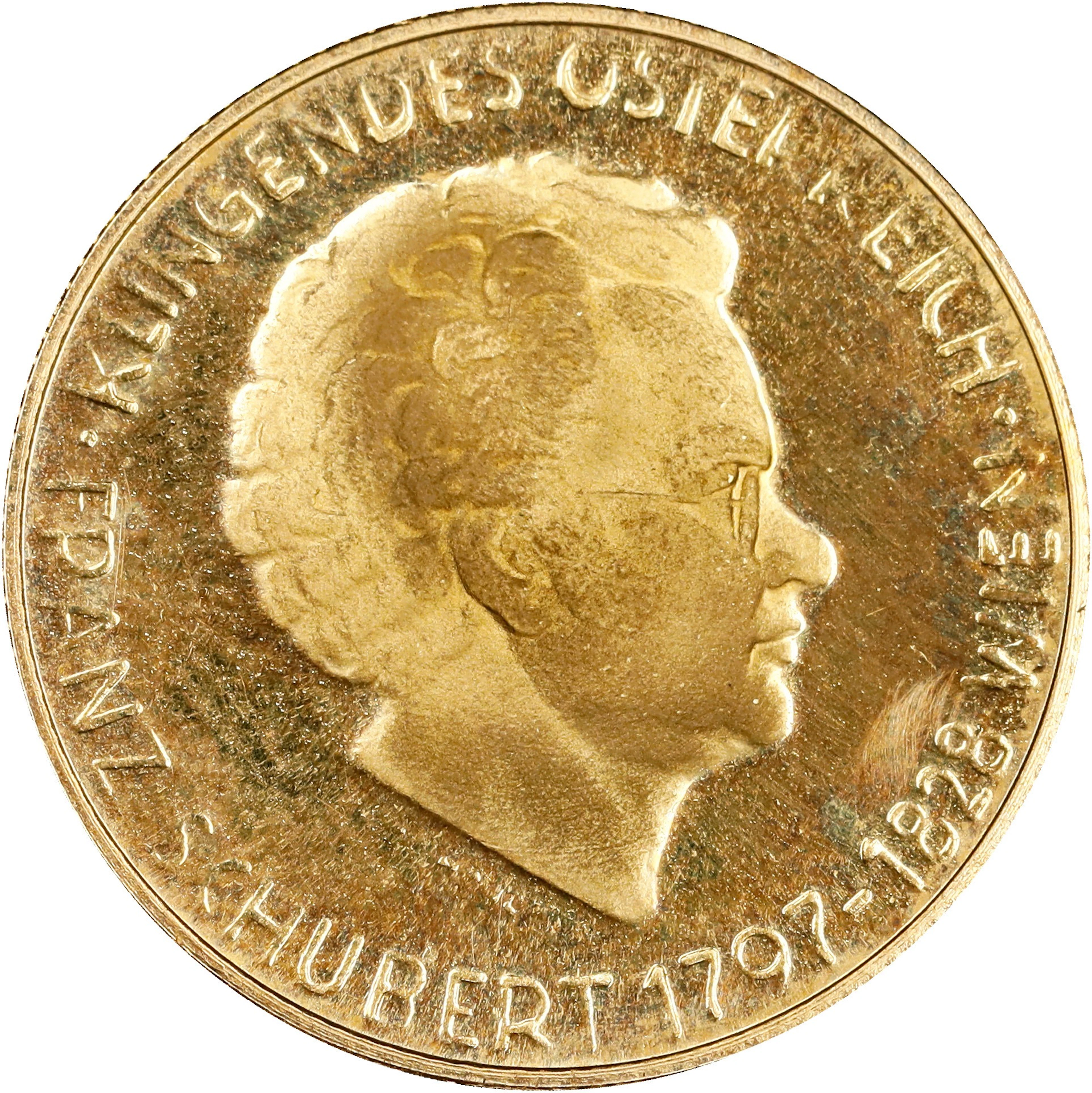 (0.145 oz, 4.5 g AGW). Austria. 1963 Sounds of Austria Franz Schubert