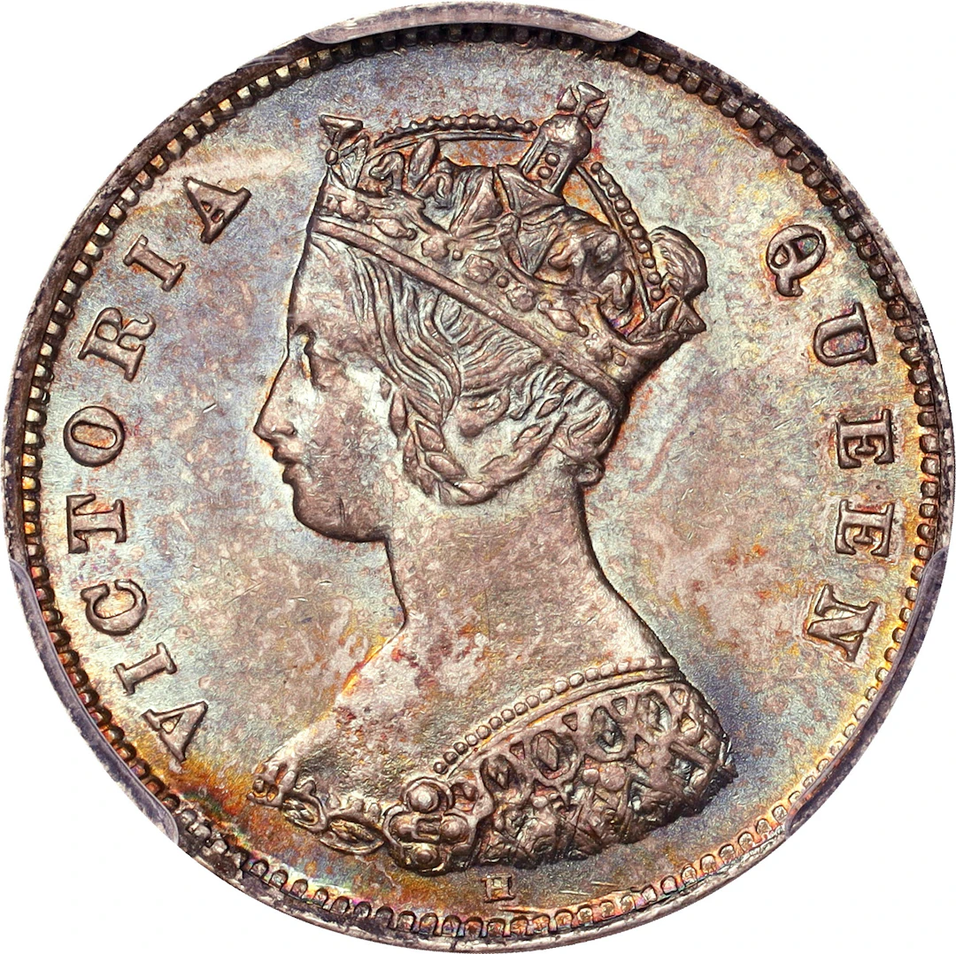 (t) HONG KONG (SAR). 10 Cents, 1880/0-H. Birmingham (Heaton) Mint.