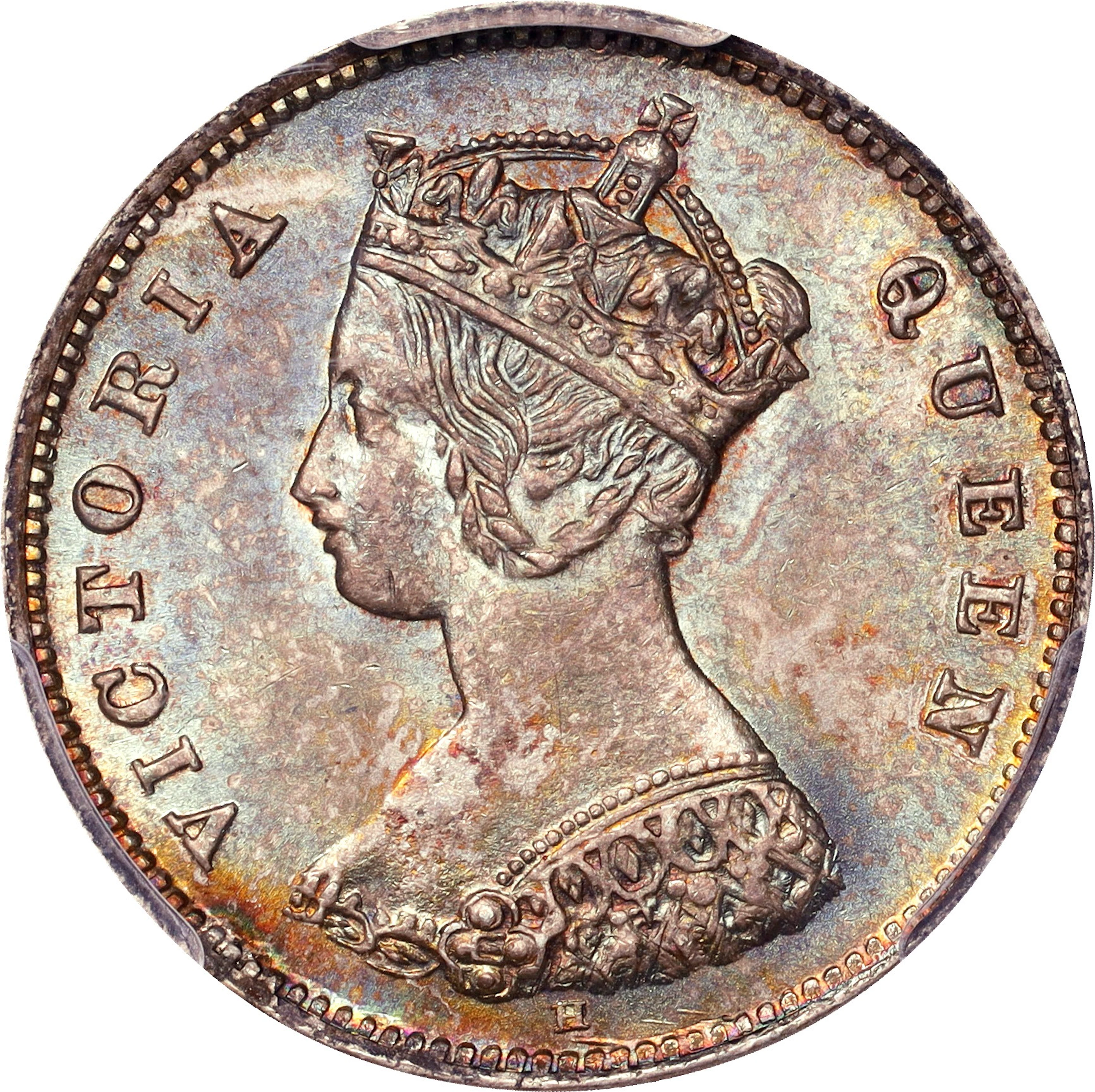 (t) HONG KONG (SAR). 10 Cents, 1880/0-H. Birmingham (Heaton) Mint.