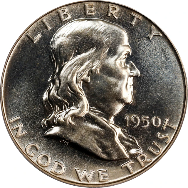 1950 Franklin Half Dollar. Proof-66 (PCGS). CAC. OGH Generation 3.0.