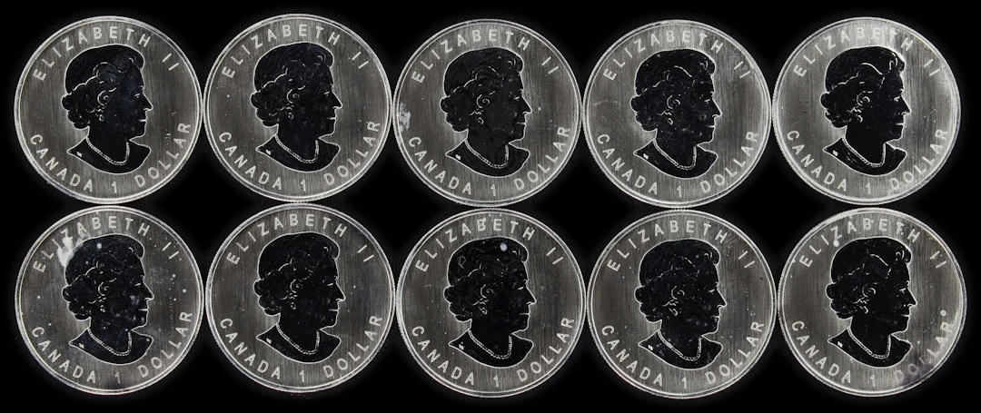 (5 oz, 155.52 g ASW). Canada. Lot of (10) 2006 Timber Wolf 1/2 oz Silver $1.