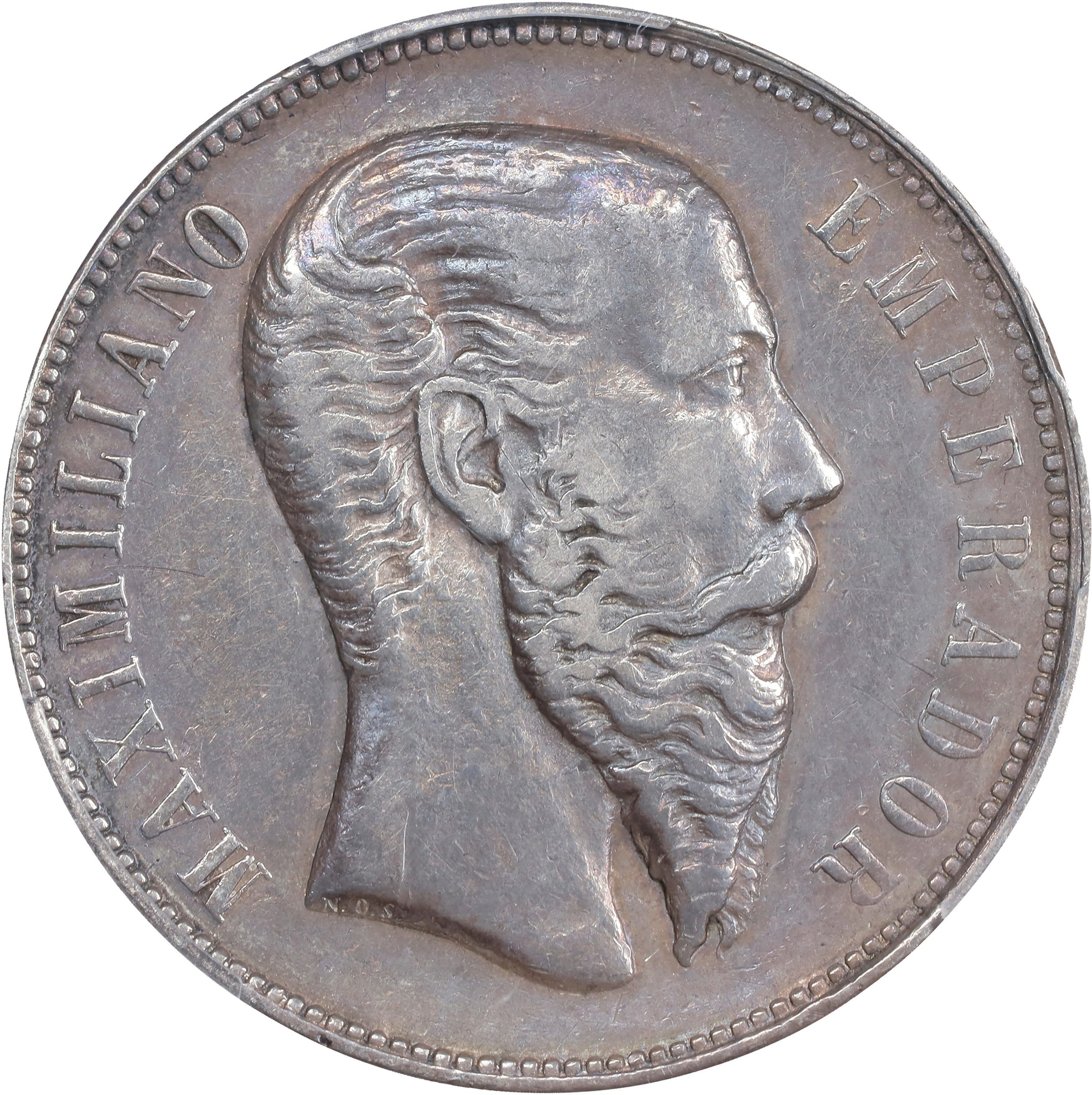 MEXICO. 50 Centavos, 1866-Mo. Mexico City Mint. Maximilian I. PCGS