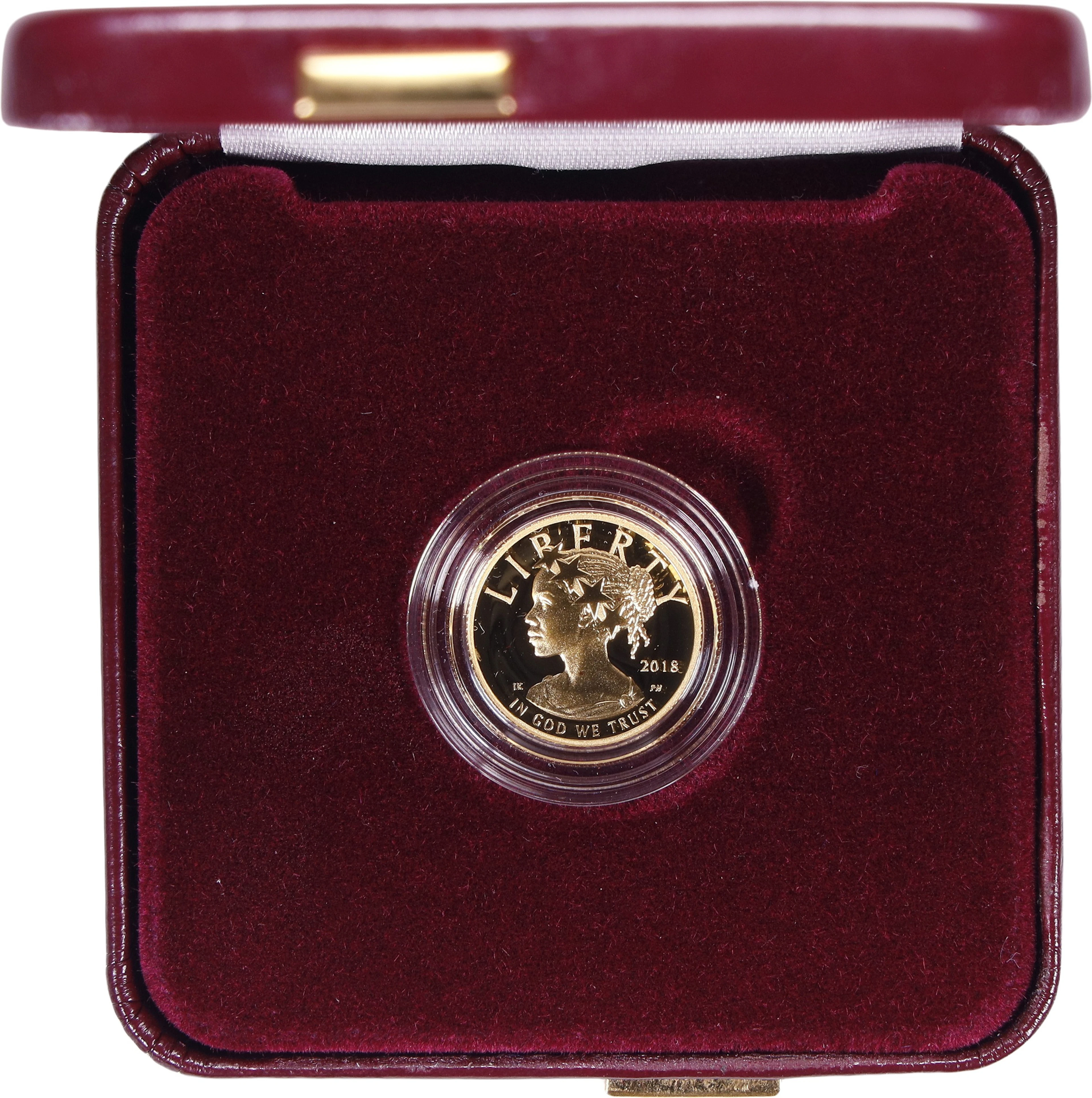 (0.1 oz, 3.11 g AGW). 2018-W American Liberty Gold $10. Proof.