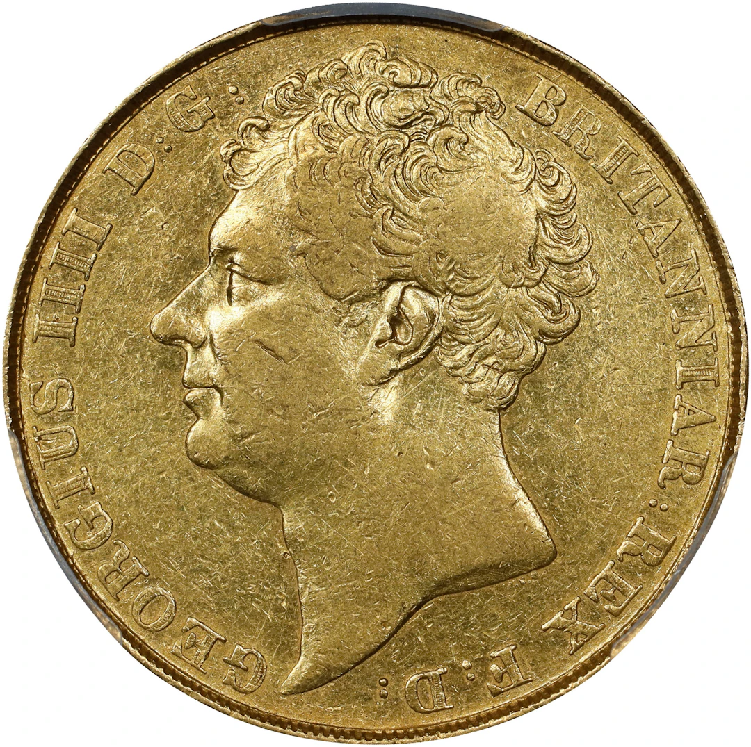GREAT BRITAIN. 2 Pounds, 1823. London Mint. George IV. PCGS Genuine--Cleaned