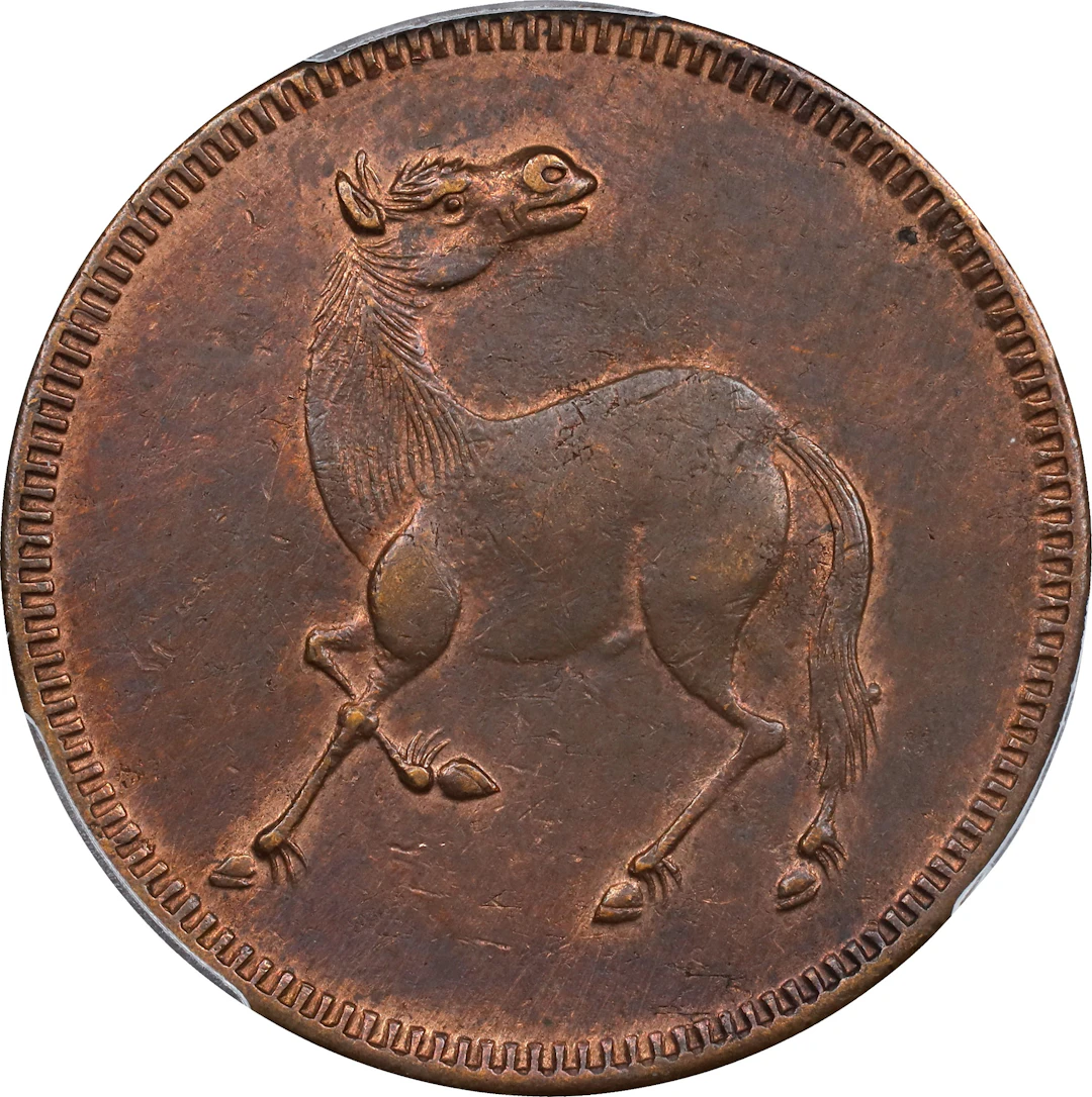 (t) CHINA. Szechuan. Copper Horse Gaming Token, ND (ca. 1912). PCGS