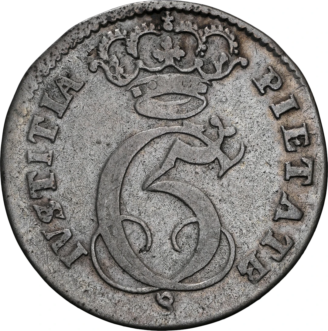 DENMARK. 8 Skilling, 1695. Glückstadt Mint. Christian V. NGC EF D