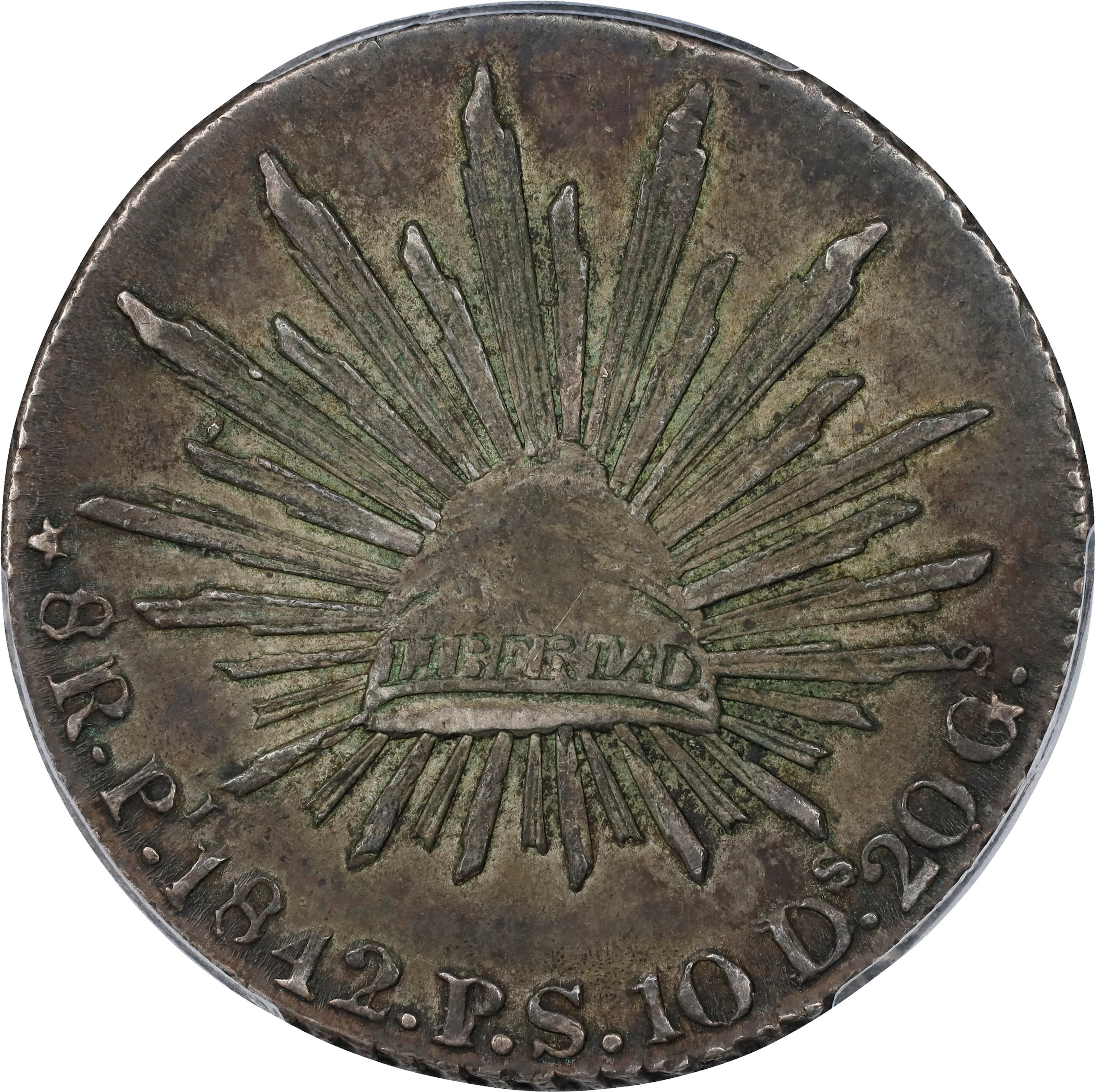 MEXICO. 8 Reales, 1842/1-Pi PS/JS. San Luis Potosi Mint. PCGS AU-50.