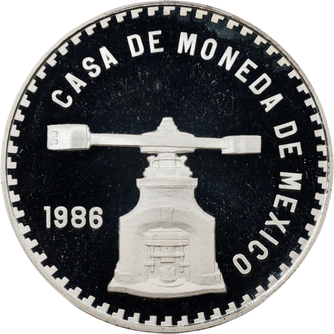 MEXICO. 5 Onza Silver Medal, 1986-Mo. Mexican (San Luis Potosi) Mint.