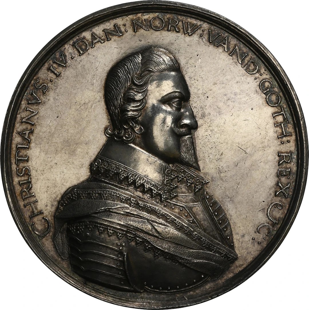 DENMARK. War of Religion Silver Medal, ND (1625). Copenhagen. Christian