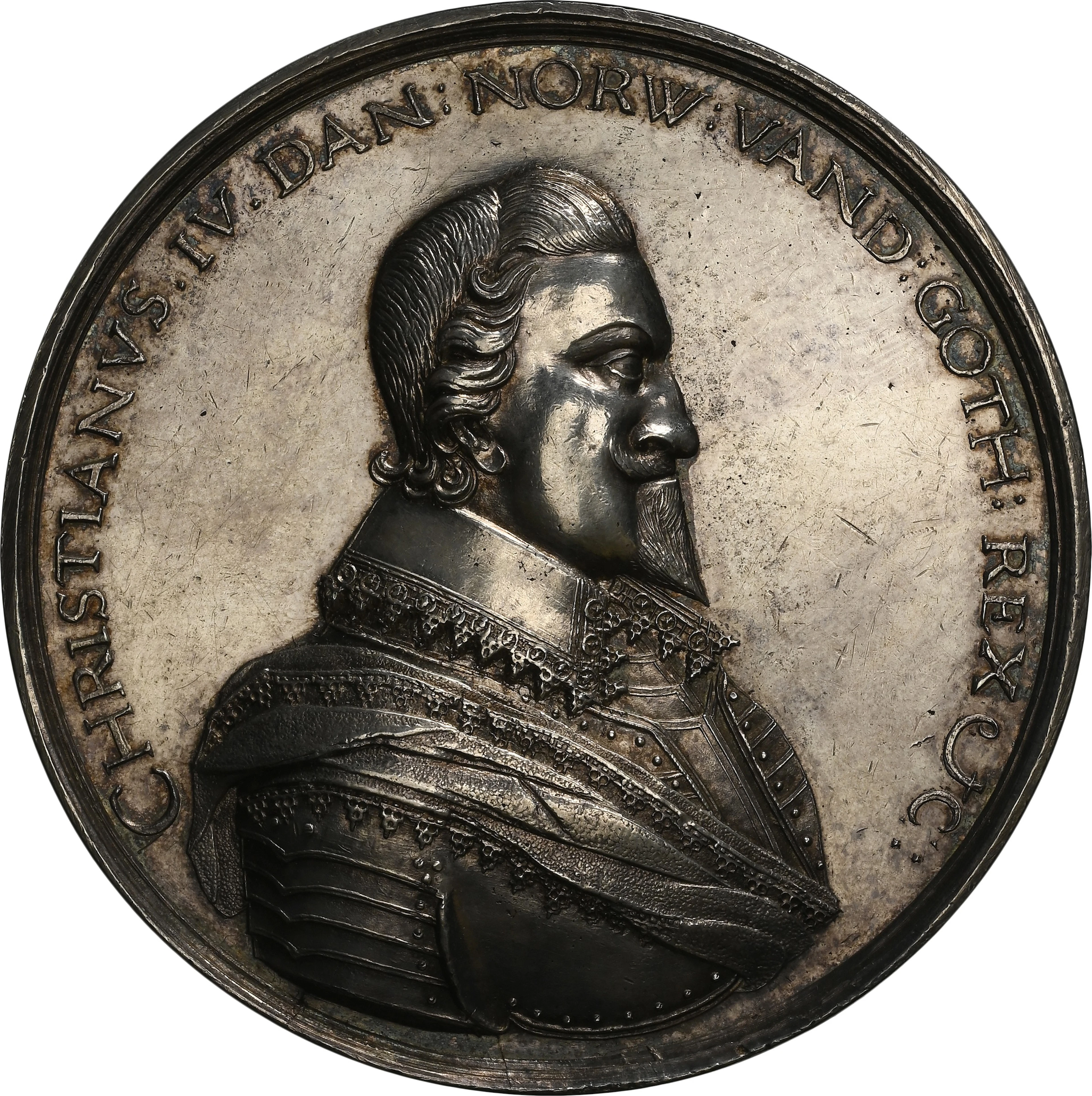 DENMARK. War of Religion Silver Medal, ND (1625). Copenhagen. Christian