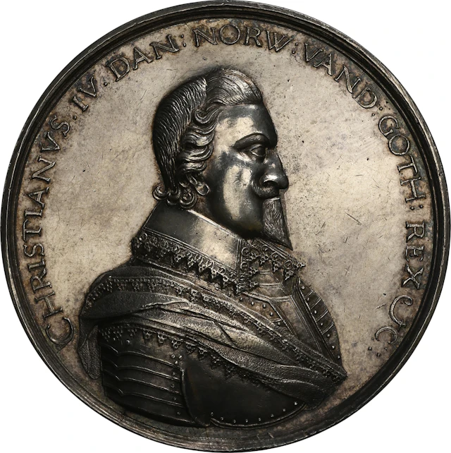 DENMARK. War of Religion Silver Medal, ND (1625). Copenhagen. Christian