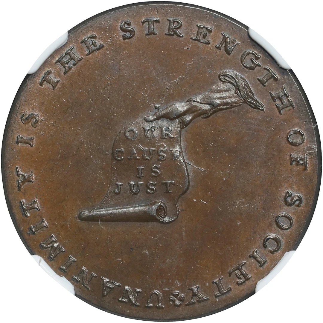 Undated (ca. 1793-1795) Kentucky Token. W-8800. Rarity-1. Copper.
