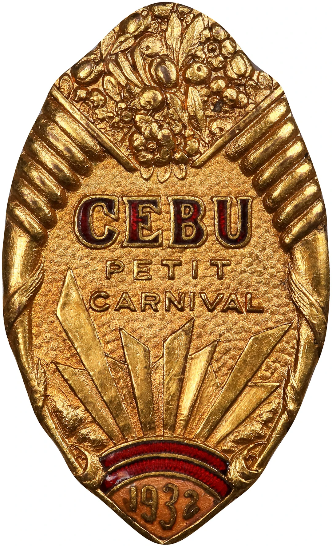 PHILIPPINES. Cebu. Carnival Gilt Bronze Medal, 1932. NGC MS-65.