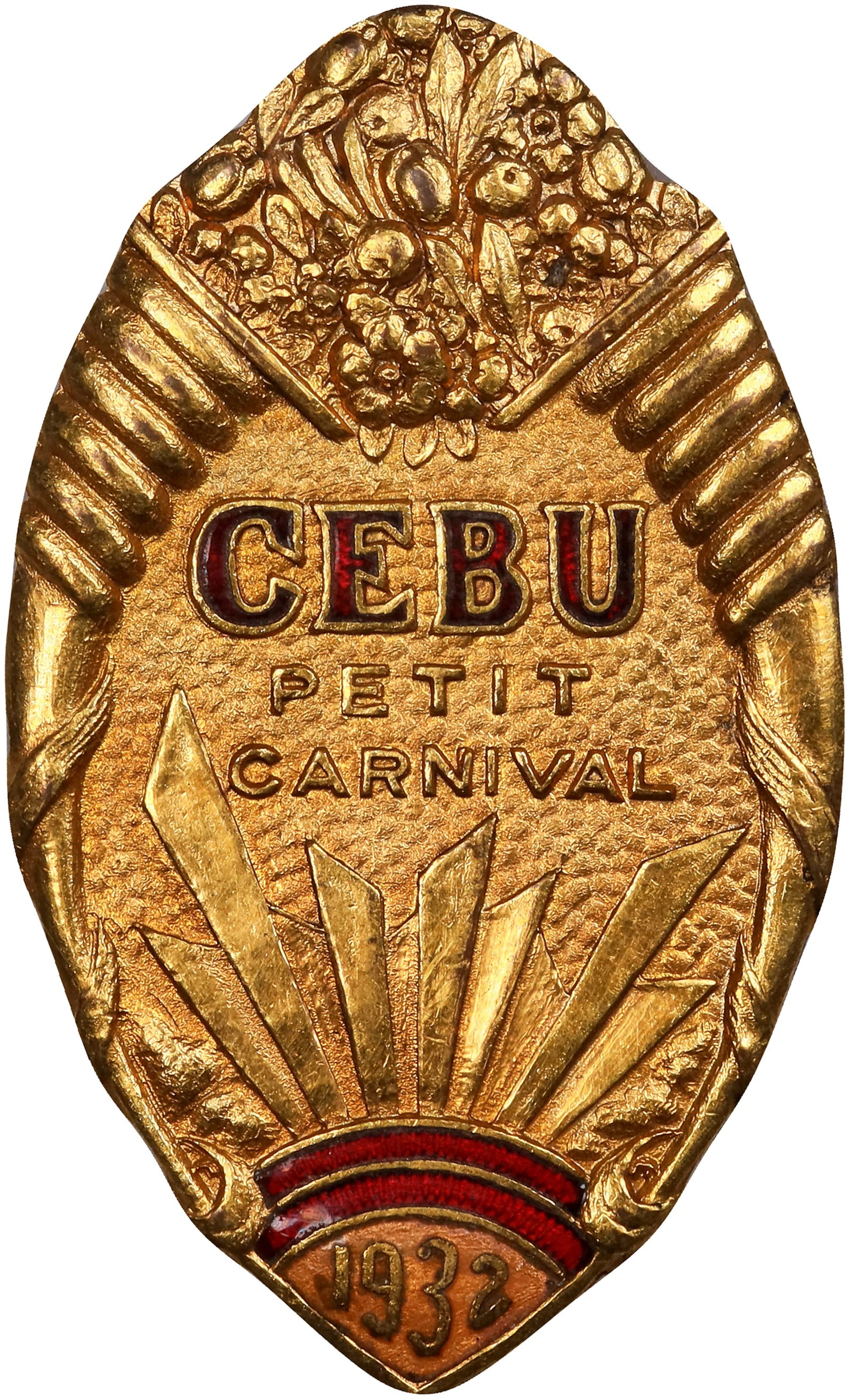 PHILIPPINES. Cebu. Carnival Gilt Bronze Medal, 1932. NGC MS-65.