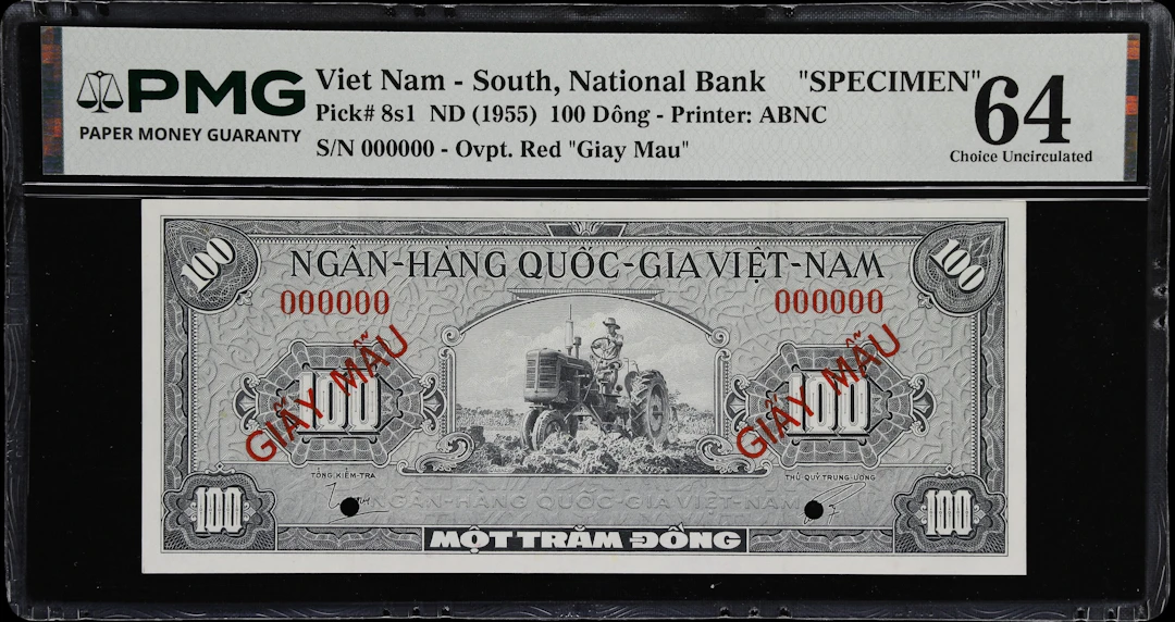 VIETNAM, SOUTH. National Bank of Vietnam. 100 Dong, ND (1955). P-8s1.