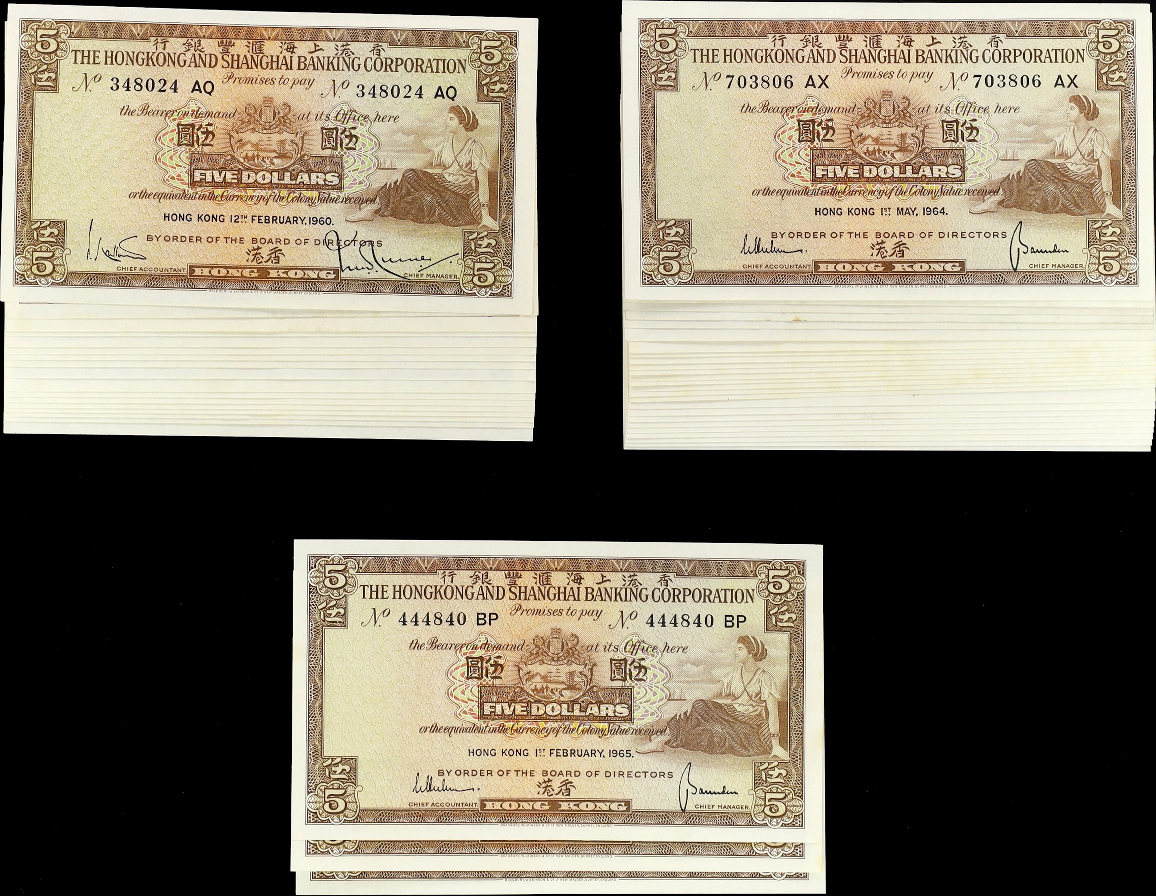 HONG KONG (SAR). Lot of (46). Hong Kong & Shanghai Banking Corporation.