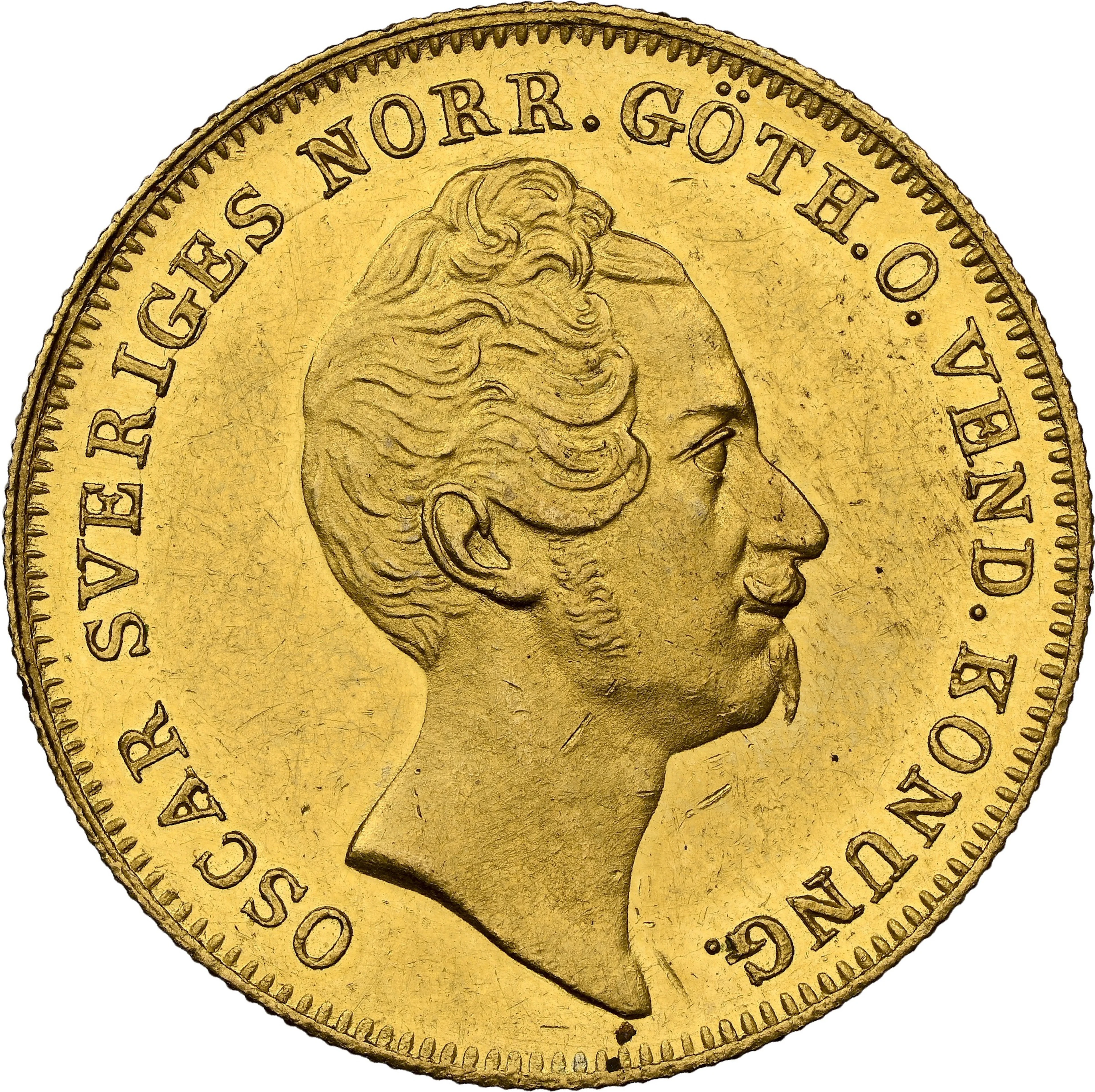 SWEDEN. 4 Ducat, 1852. Stockholm Mint. Oscar I. NGC MS-61.