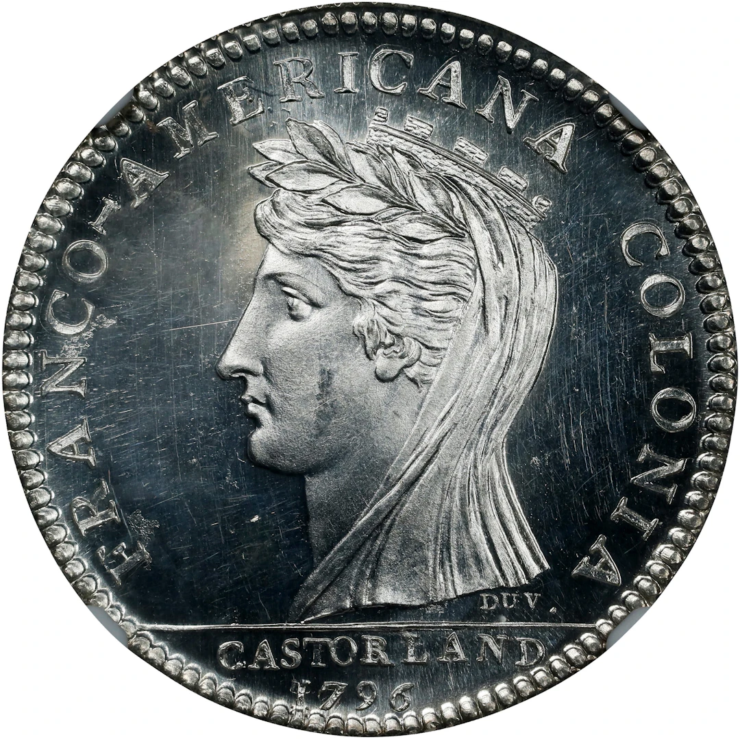 "1796" (1845-1860) Castorland Medal, or Jeton. Paris Mint Restrike.