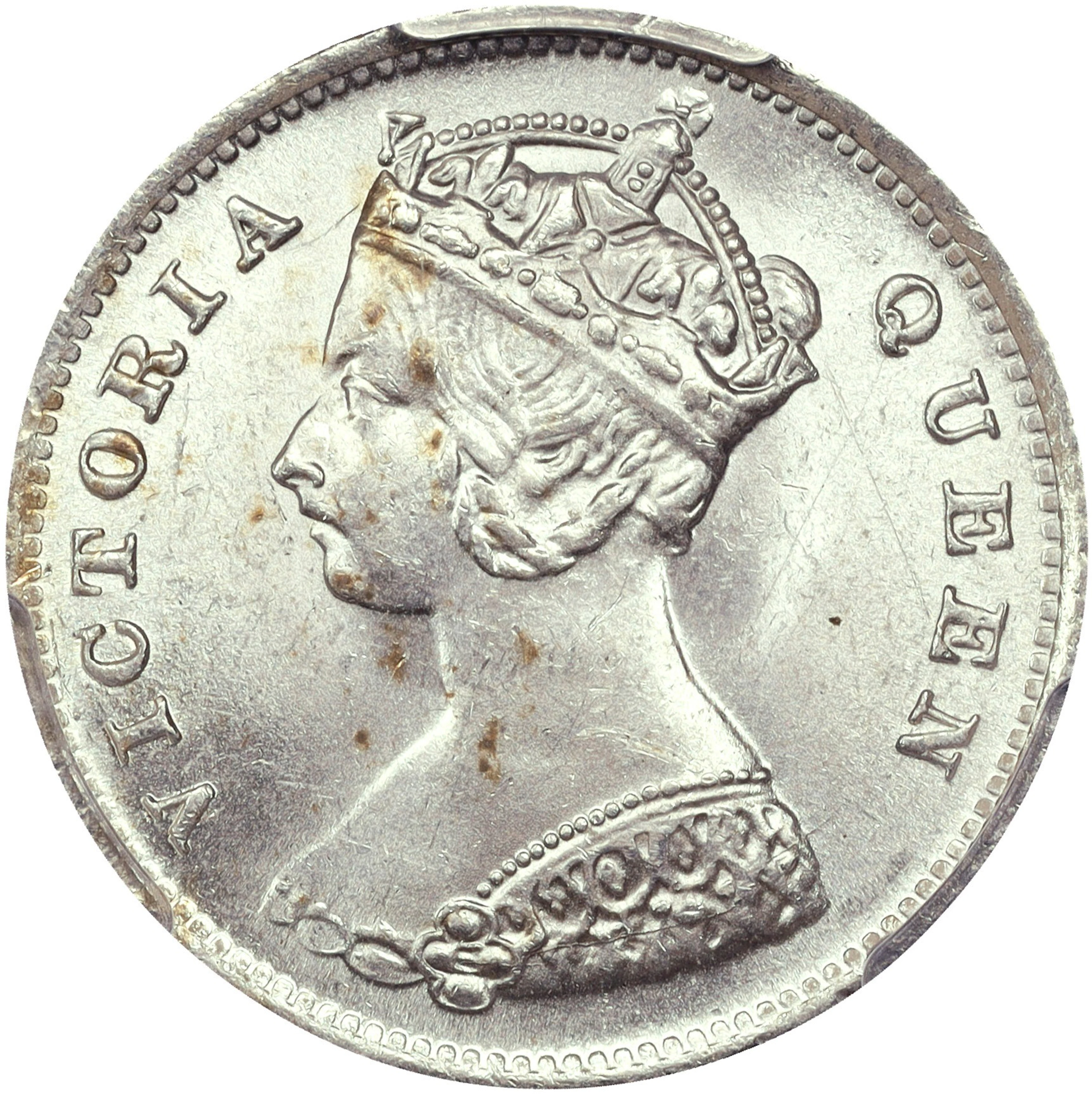 (t) HONG KONG (SAR). 10 Cents, 1898. London Mint. Victoria. PCGS MS-64.
