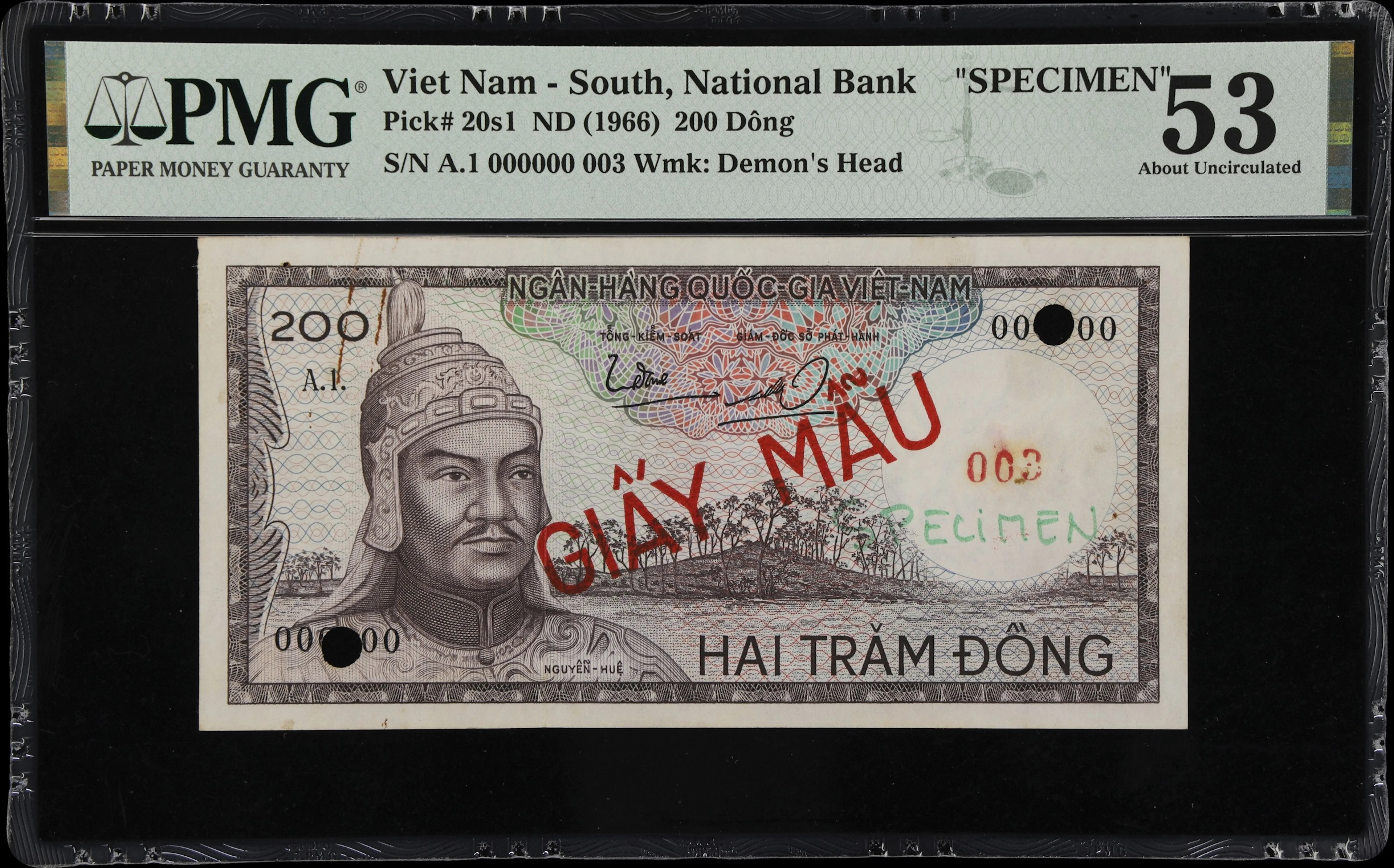 VIETNAM, SOUTH. National Bank of Vietnam. 200 Dong, ND (1966). P-20s1.