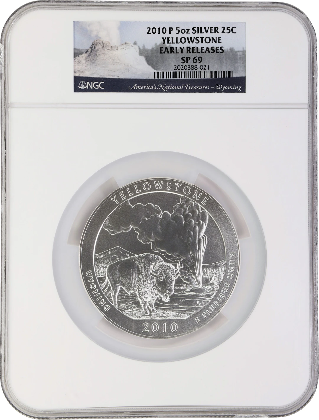 (5 oz, 155.52 g ASW). 2010-P Yellowstone NP America the Beautiful