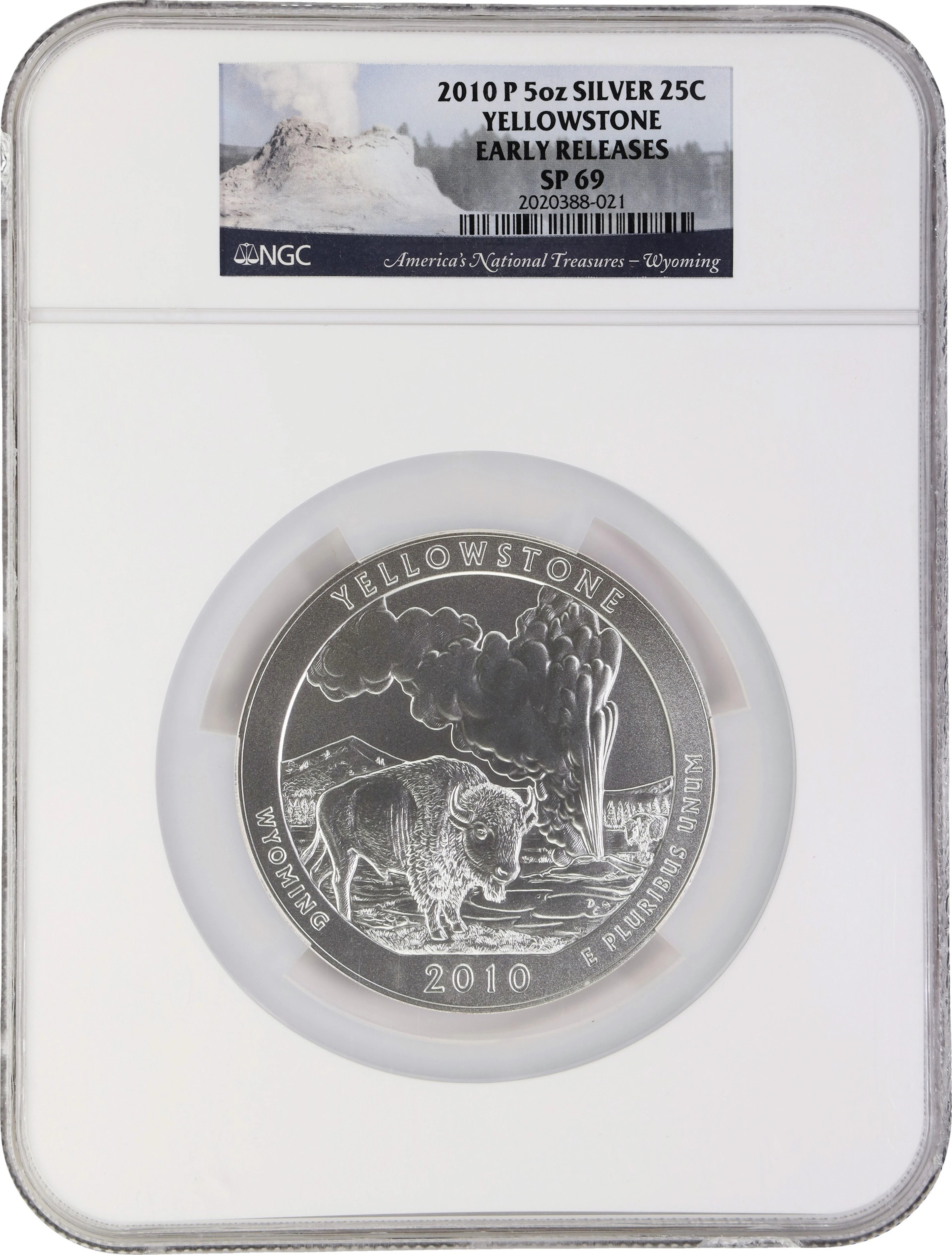 (5 oz, 155.52 g ASW). 2010-P Yellowstone NP America the Beautiful