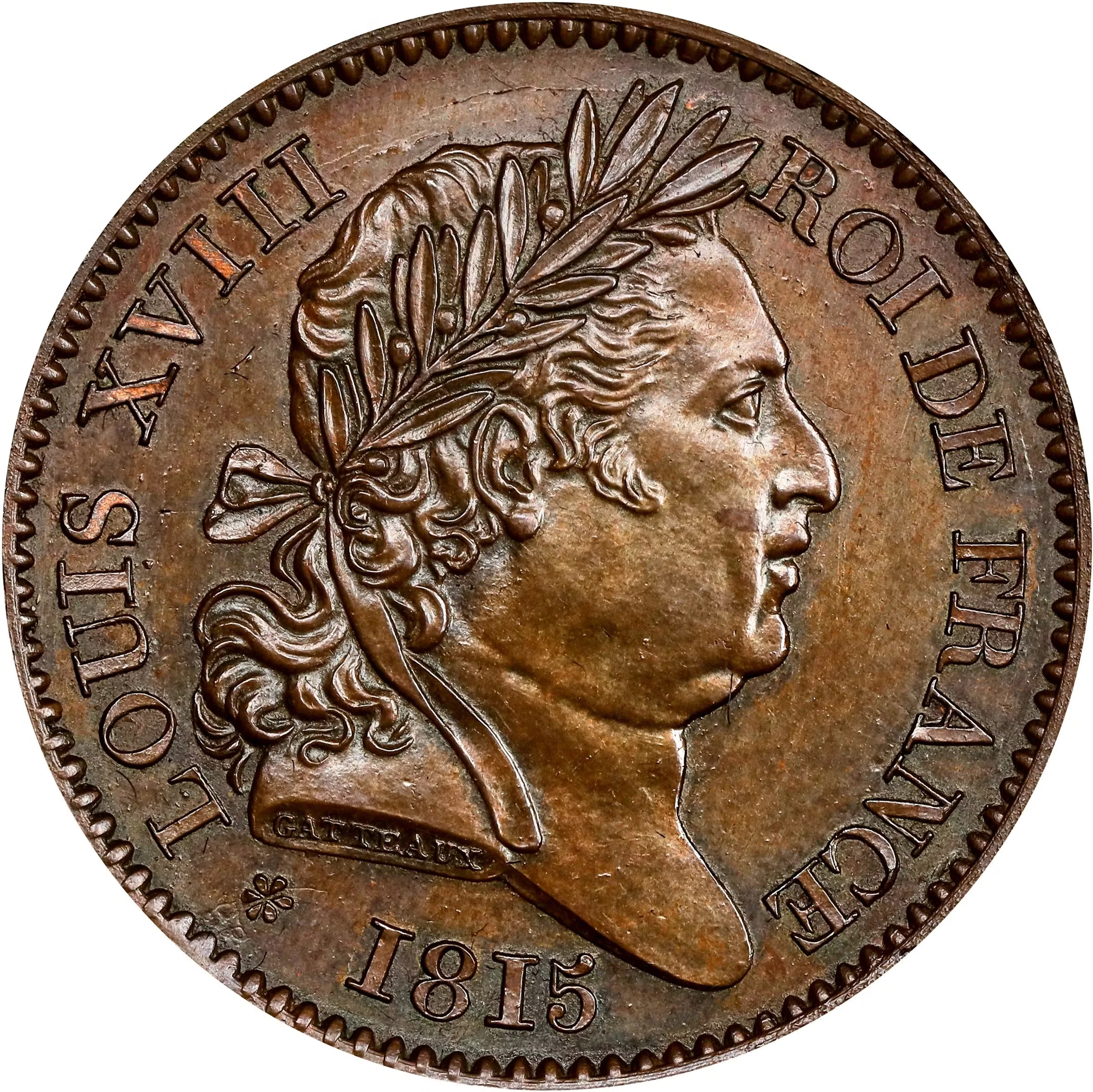 FRANCE. Kingdom (First Restoration). Copper 40 Francs Essai (Pattern)