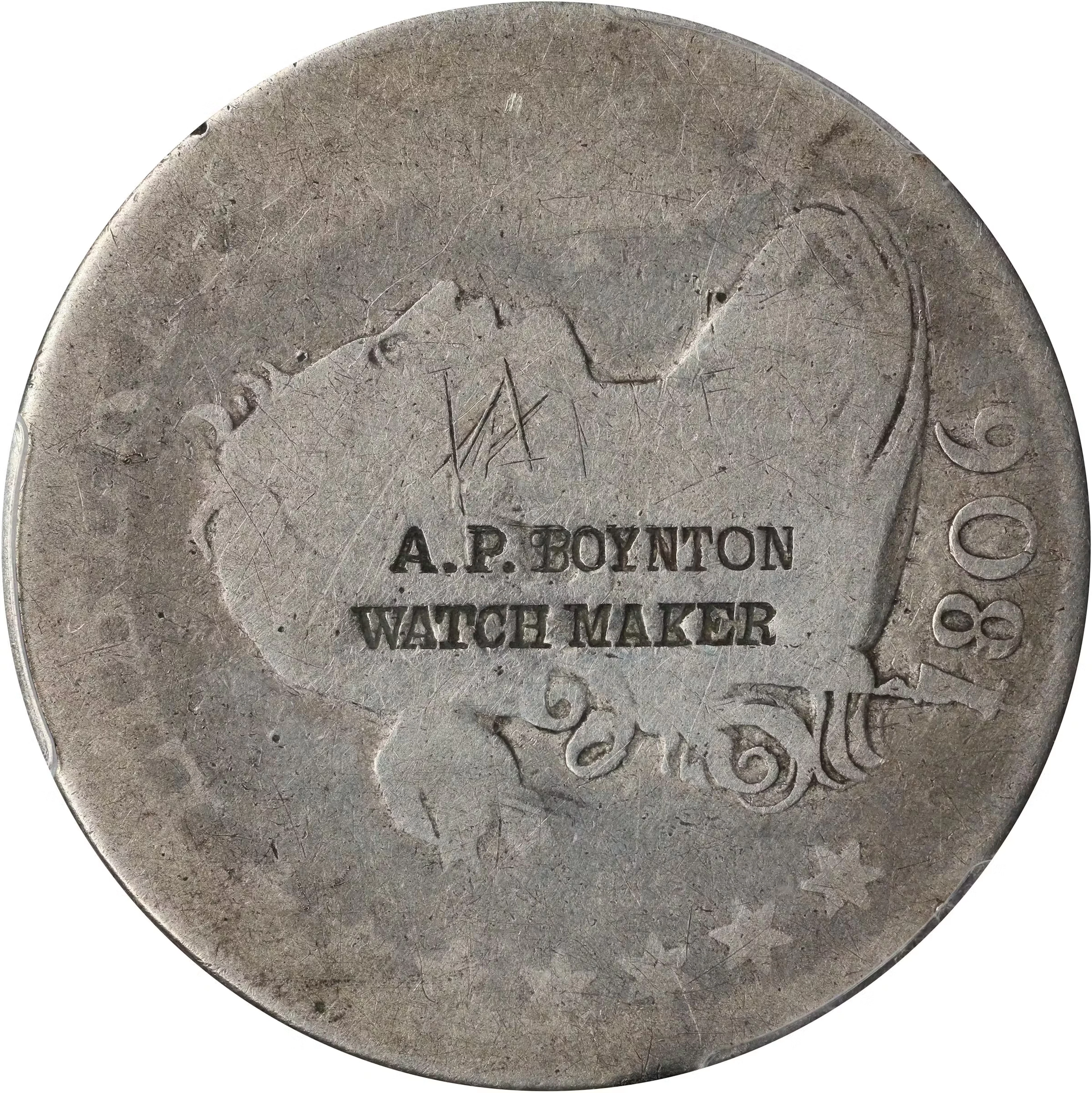 CHICAGO. Illinois. A.P. BOYNTON / WATCH MAKER on the obverse of an