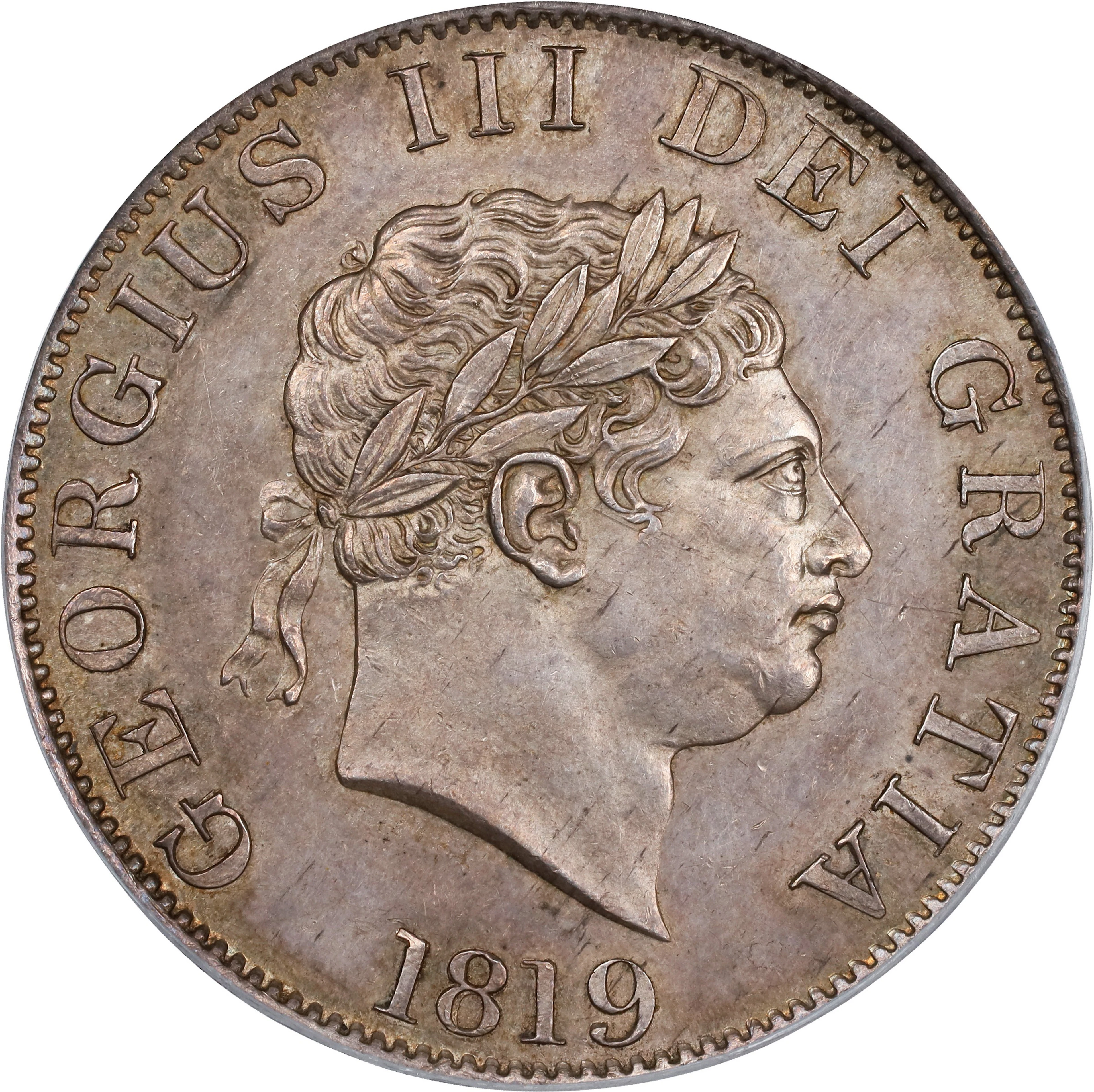 GREAT BRITAIN. 1/2 Crown, 1819. London Mint. George III. PCGS MS-62.