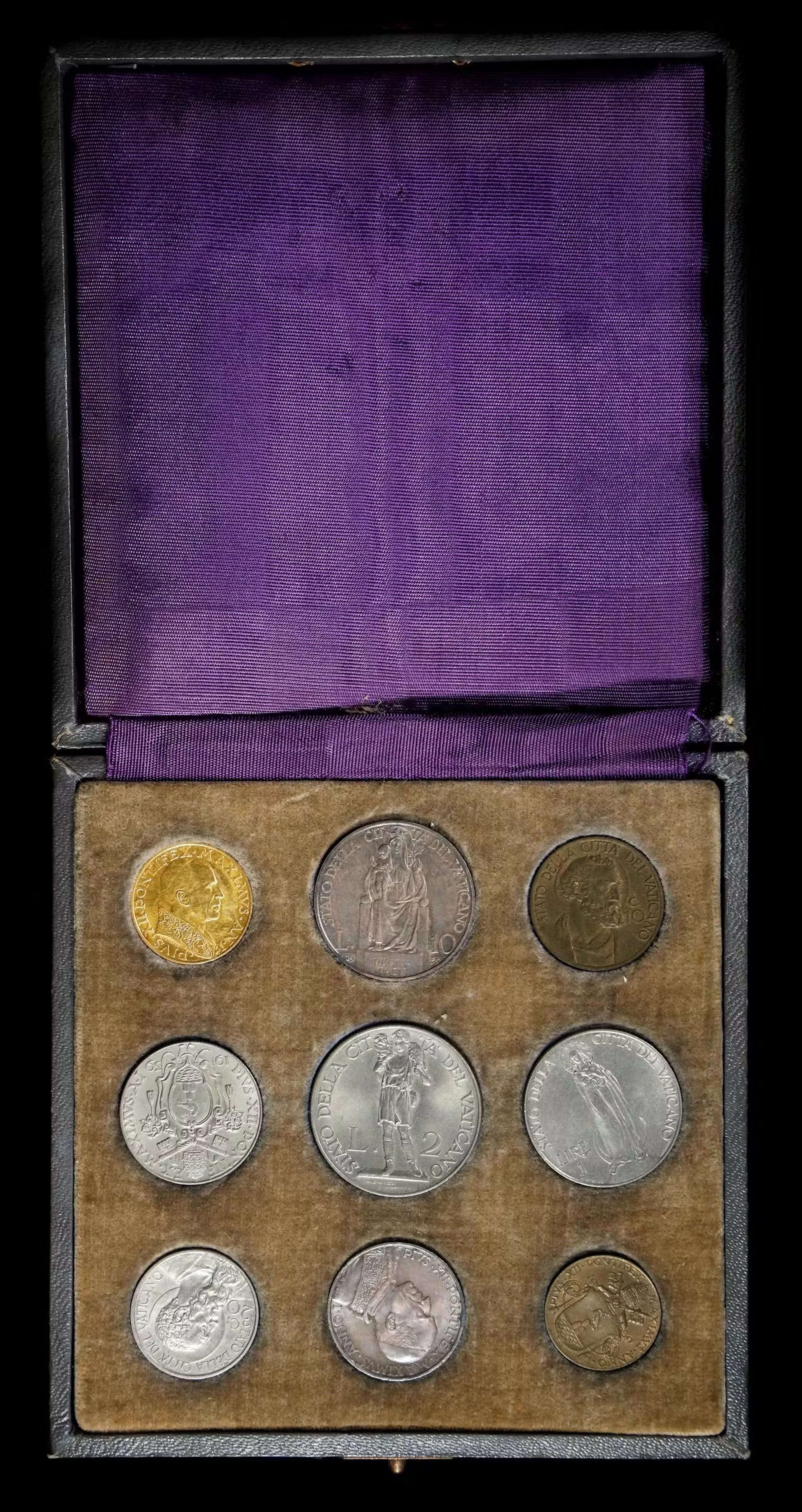 ITALY. Papal (Vatican City). Mint Set (9 Pieces), 1939. Rome Mint.