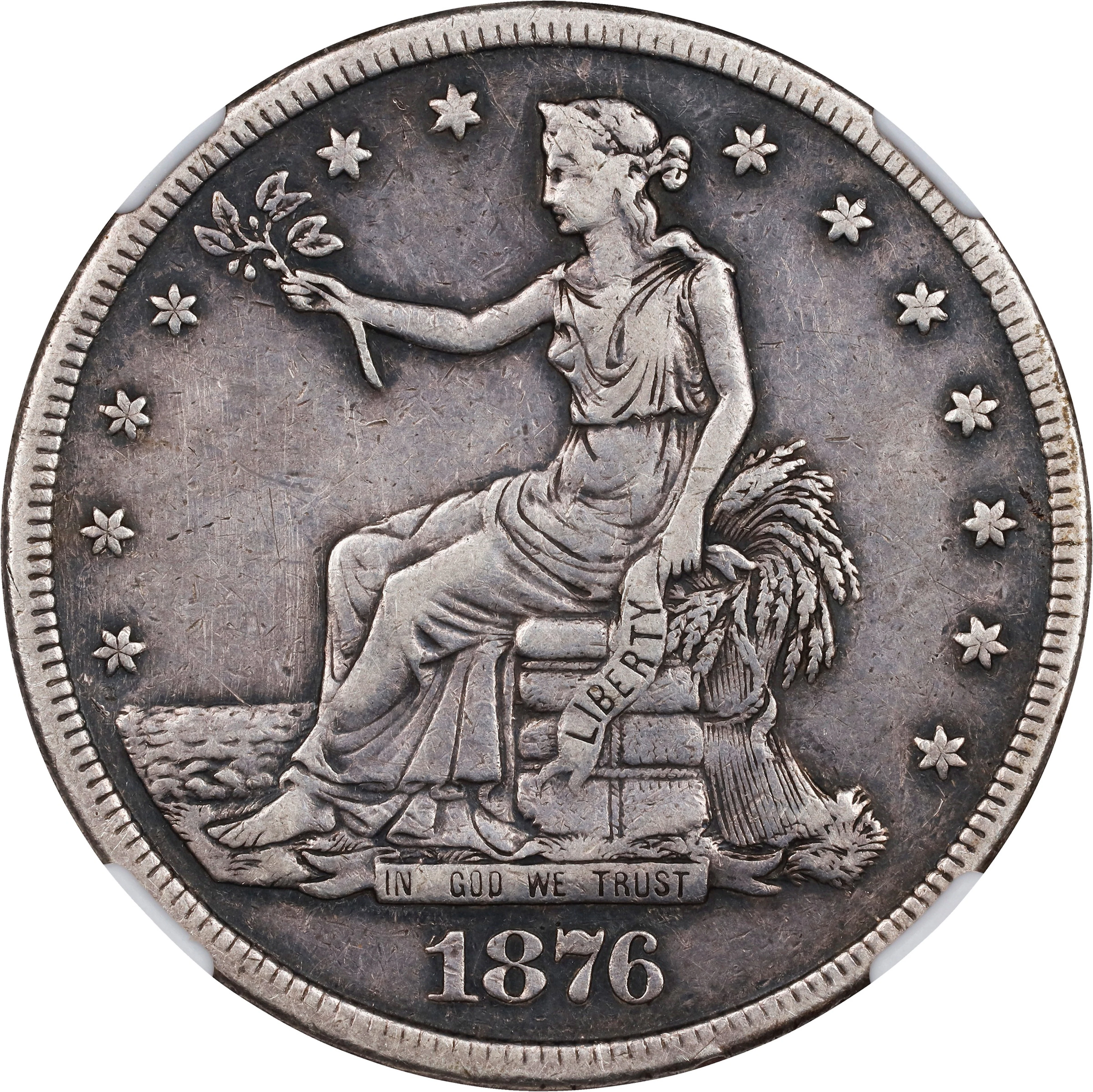 1876-S Trade Dollar. Type II/II. VF Details--Cleaned (NGC).