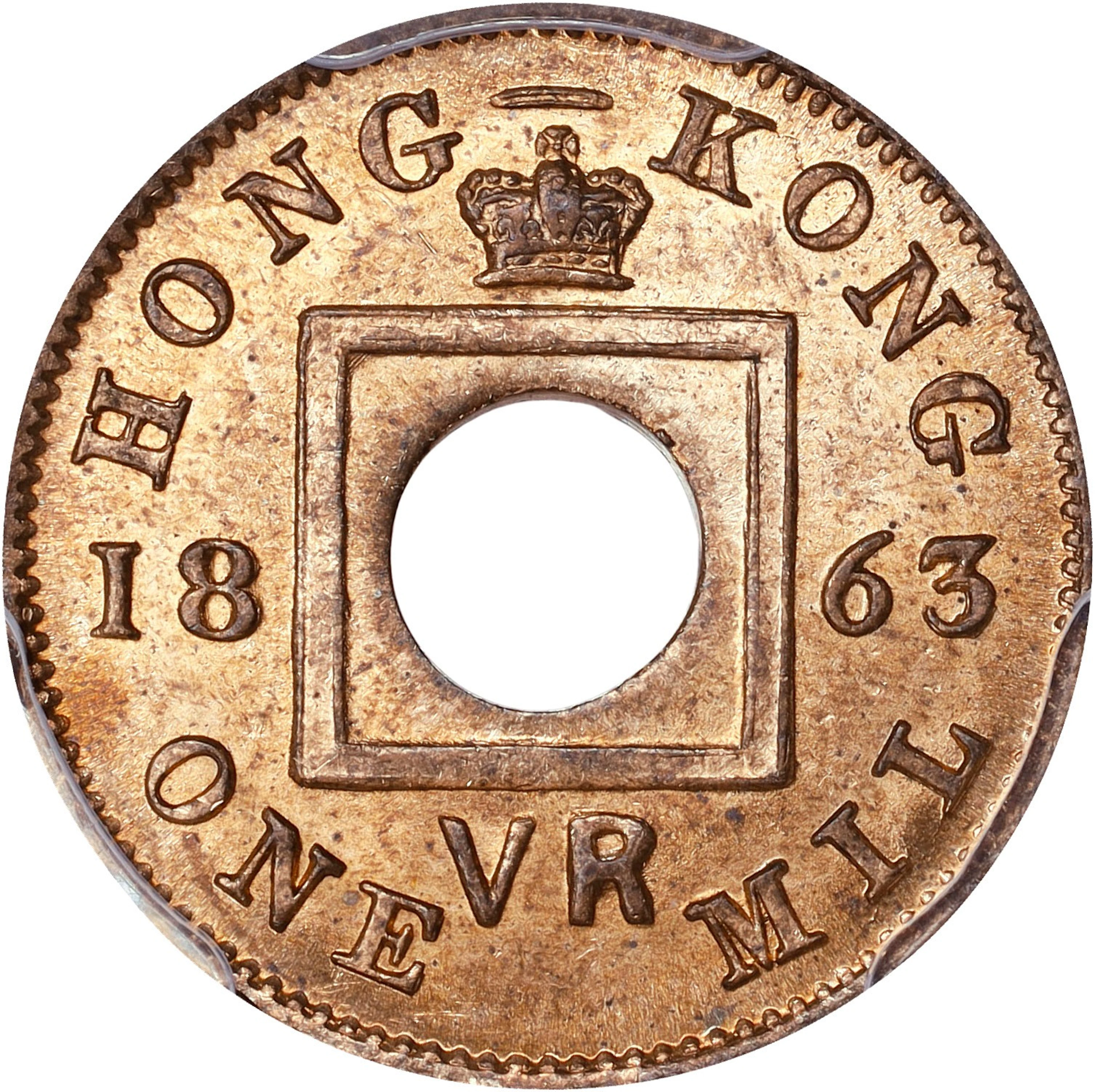 (t) HONG KONG (SAR). Mil, 1863. London or Birmingham (Heaton) Mint.